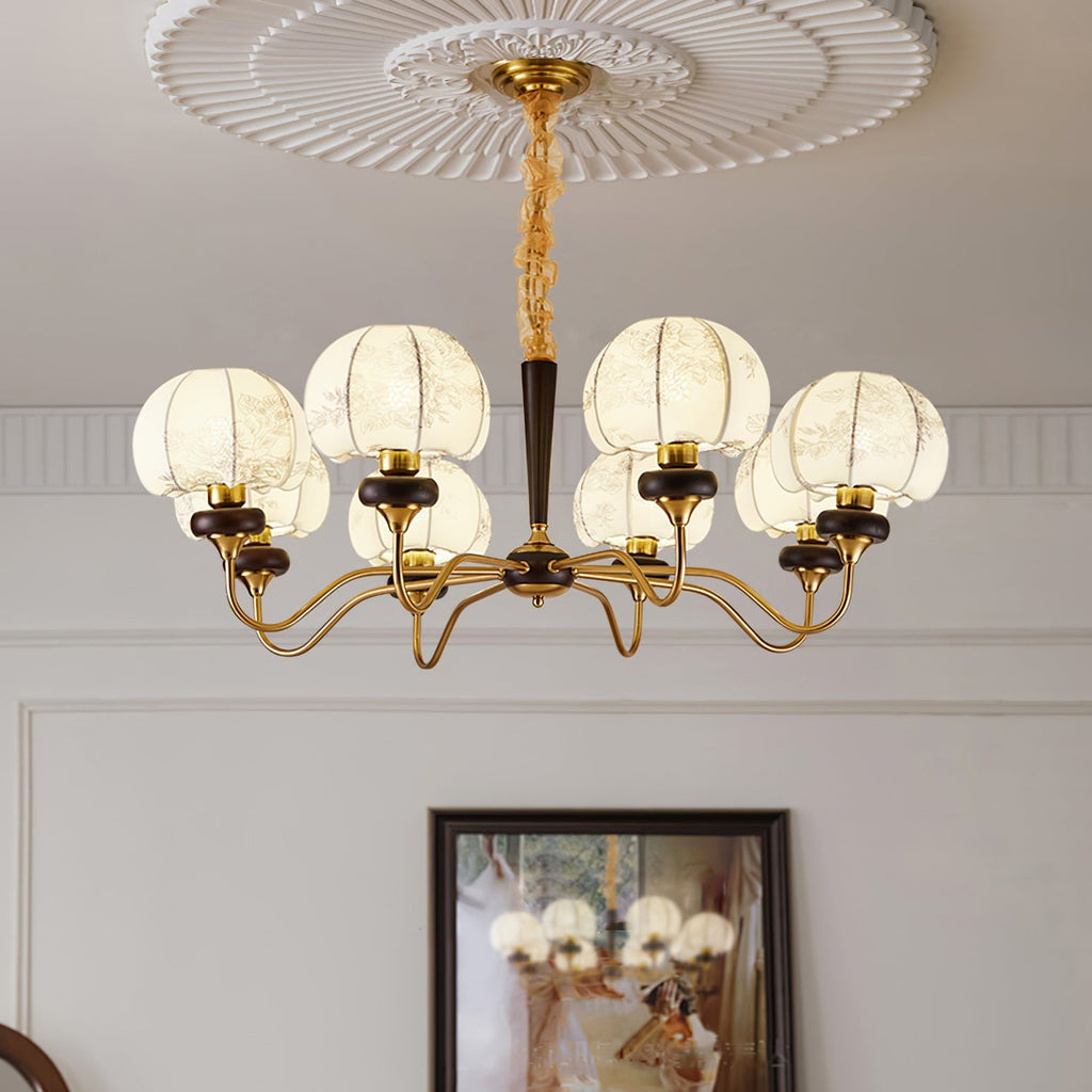 mushroom-fabric-chandelier-anzaz-Gold & White-2