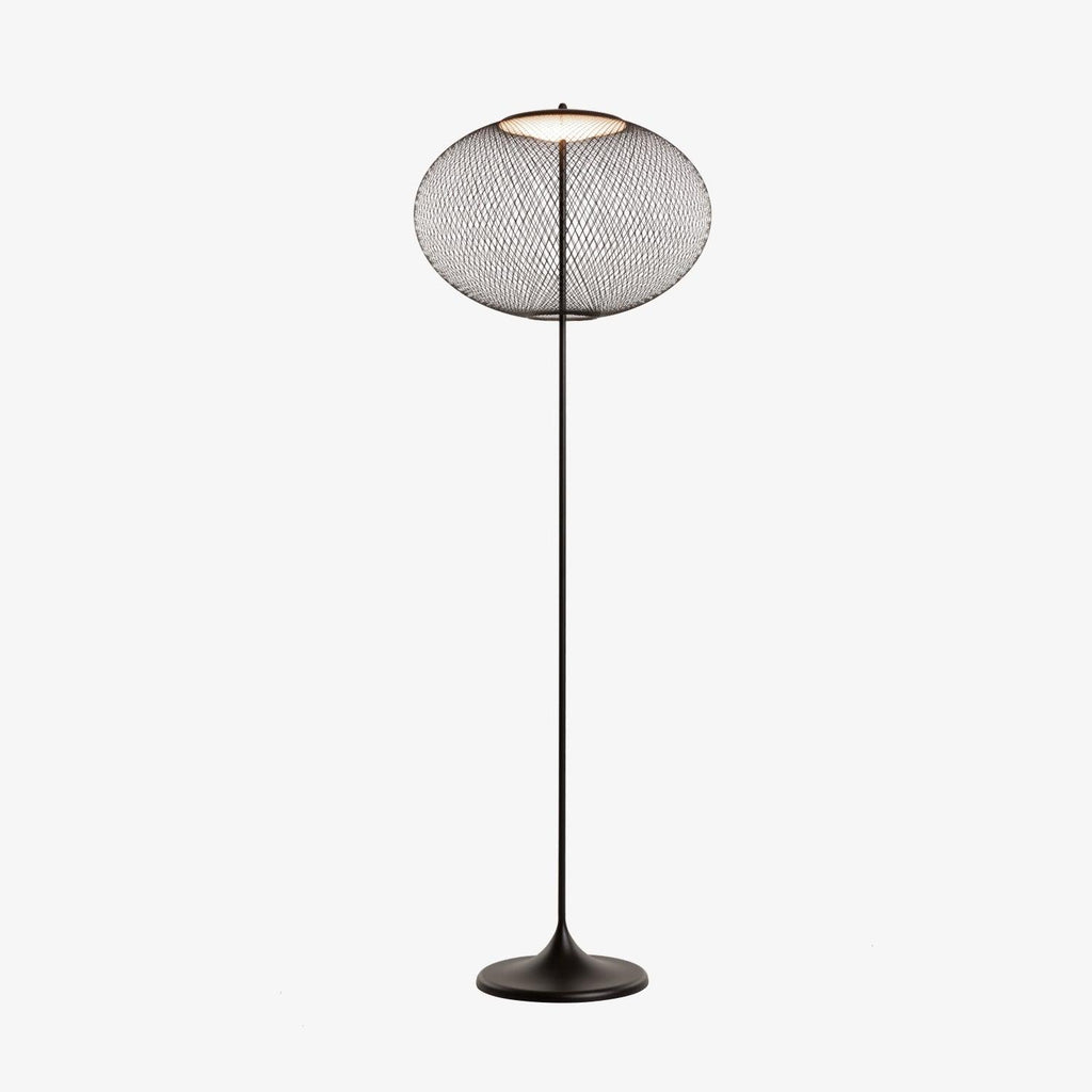 metallic-meshwork-floor-lamp-anzaz-Black & Warm Light-1