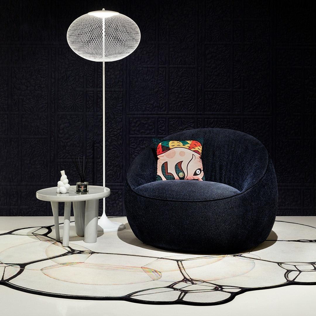 metallic-meshwork-floor-lamp-anzaz-Black & Warm Light-2