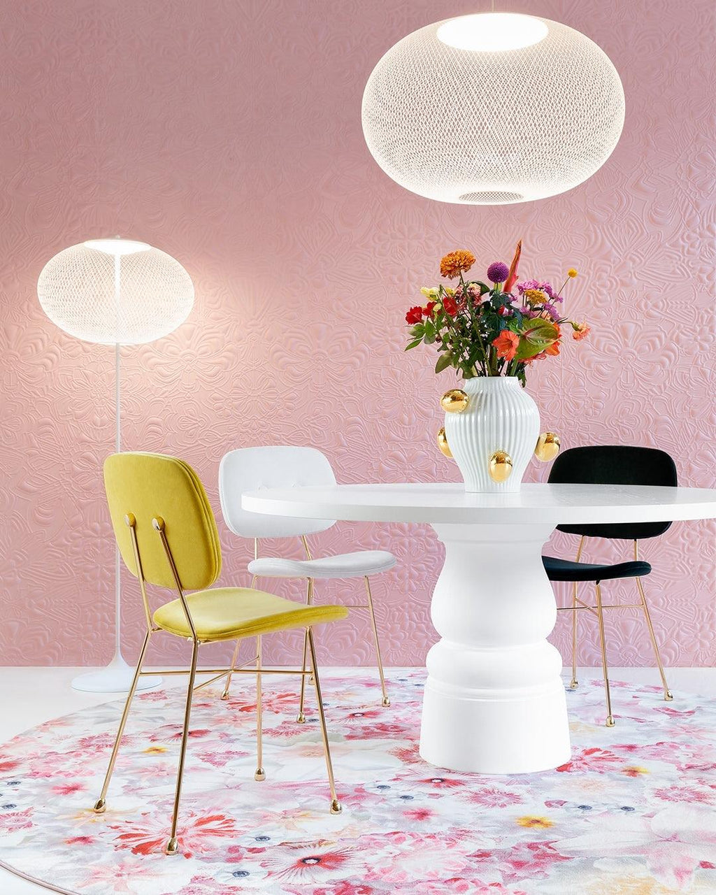 metallic-meshwork-floor-lamp-anzaz-White & Warm Light-8