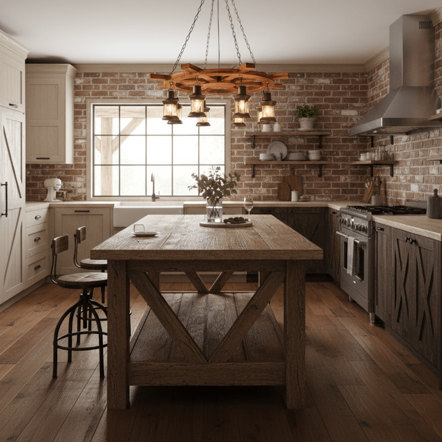 nautical-industrial-style-wooden-chandelier-anzaz-Black & Brown wood & Clear glass-8