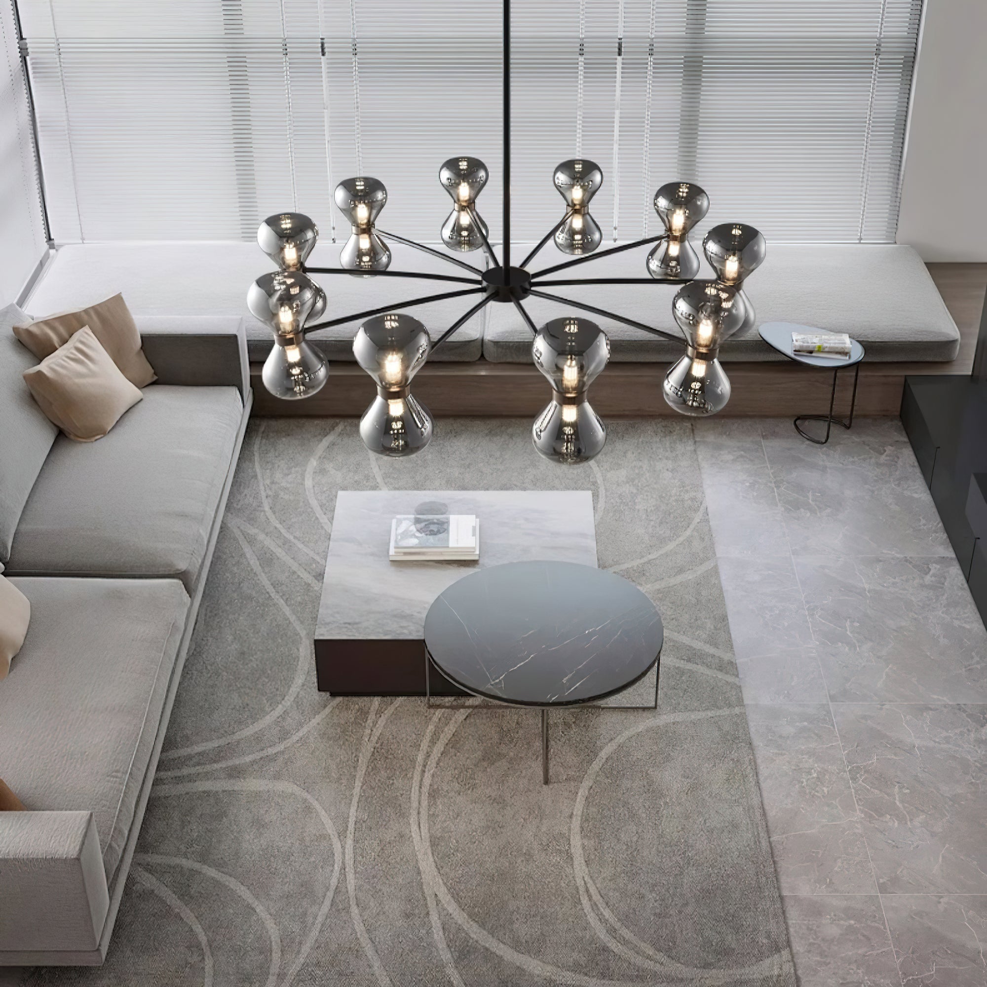 nebula-chandelier-anzaz-Black & Smoke Grey-3