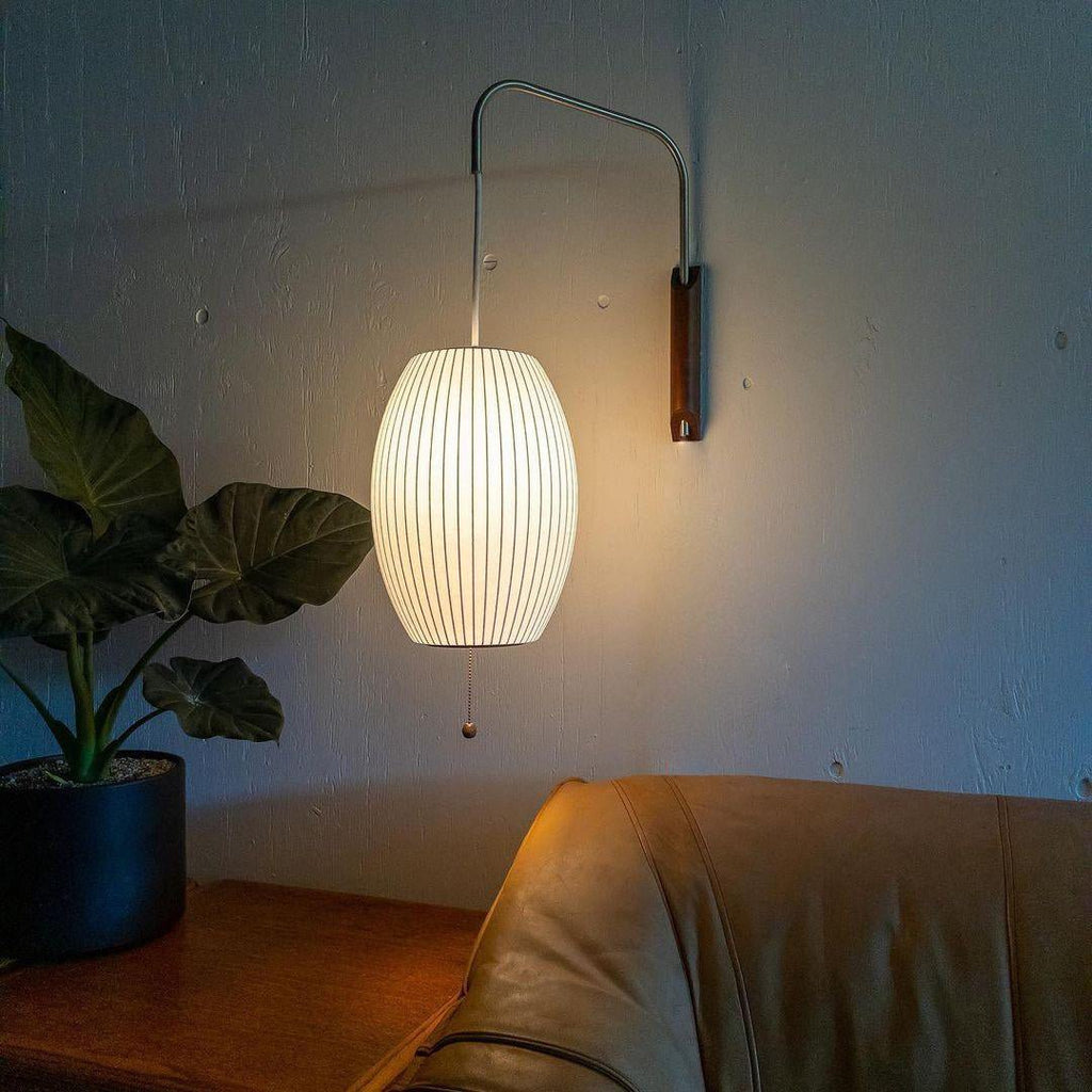 nelson-bubble-wall-lamp-anzaz-White & Walnut wood-4