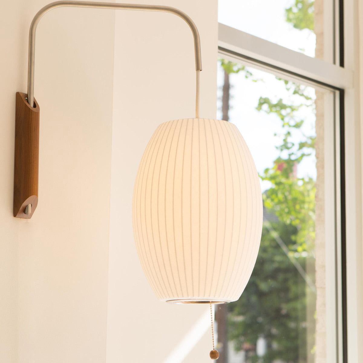 nelson-bubble-wall-lamp-anzaz-White & Walnut wood-3