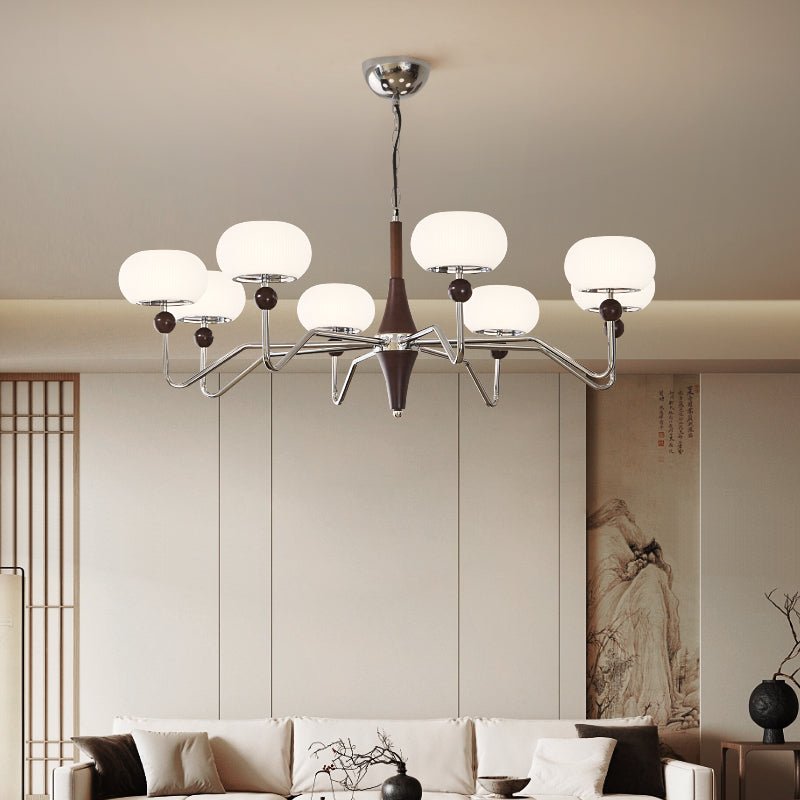 nimira-chandelier-anzaz-Walnut color & Chrome & White-2