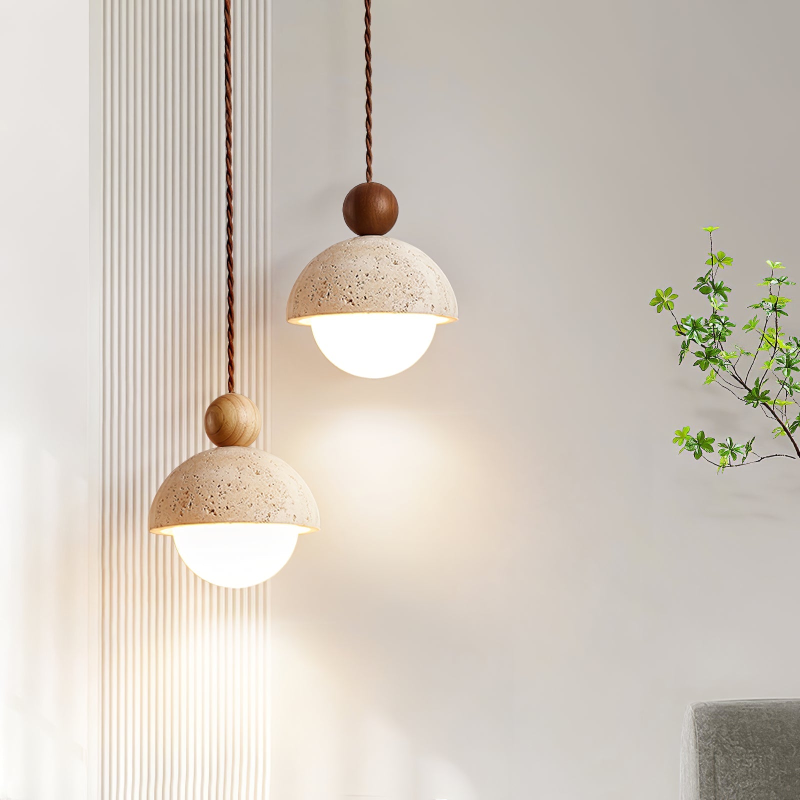 niva-travertine-pendant-light-anzaz-Wood color & Yellow Travertine-2
