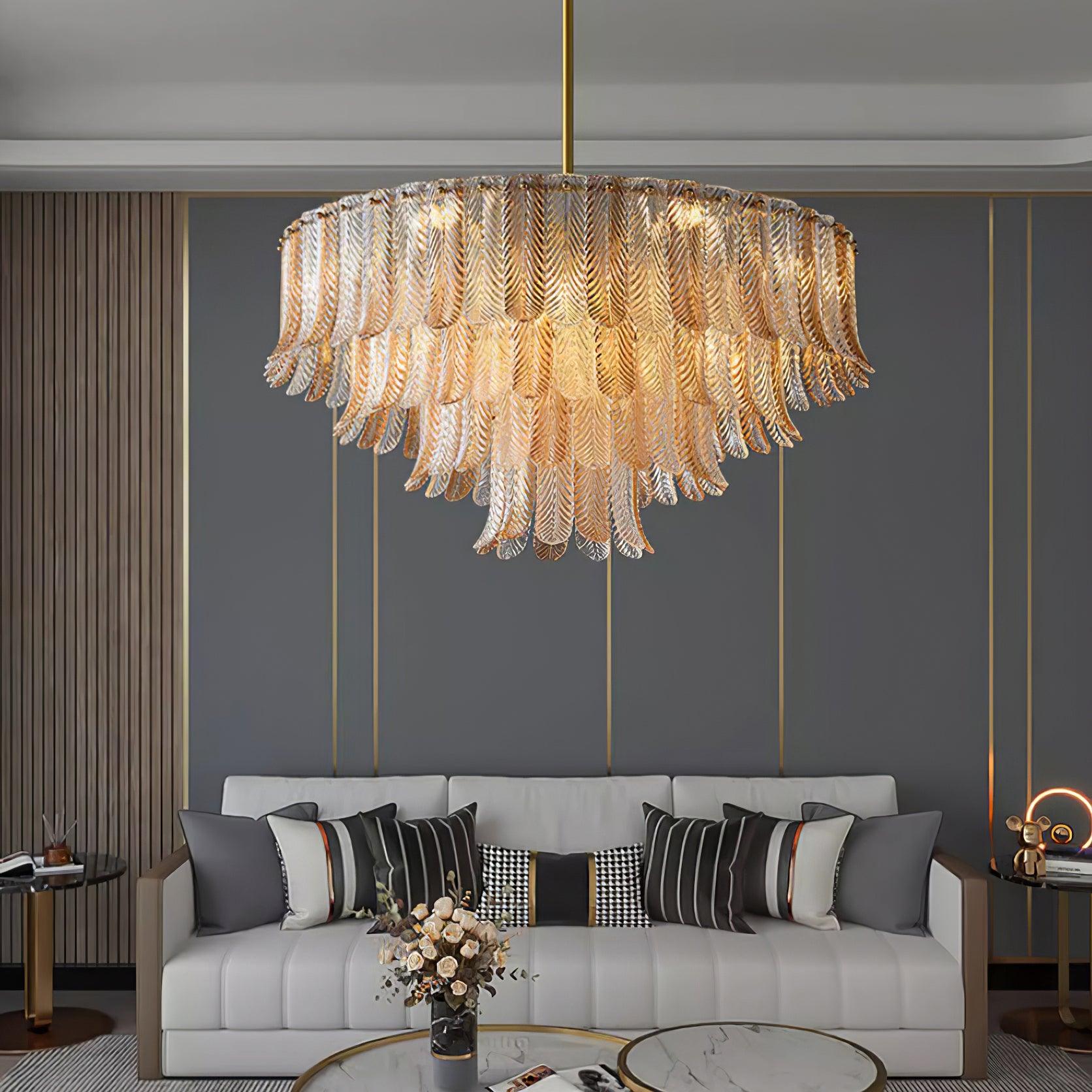 nobelium-tribeca-chandelier-anzaz-Brass & Amber glass-9