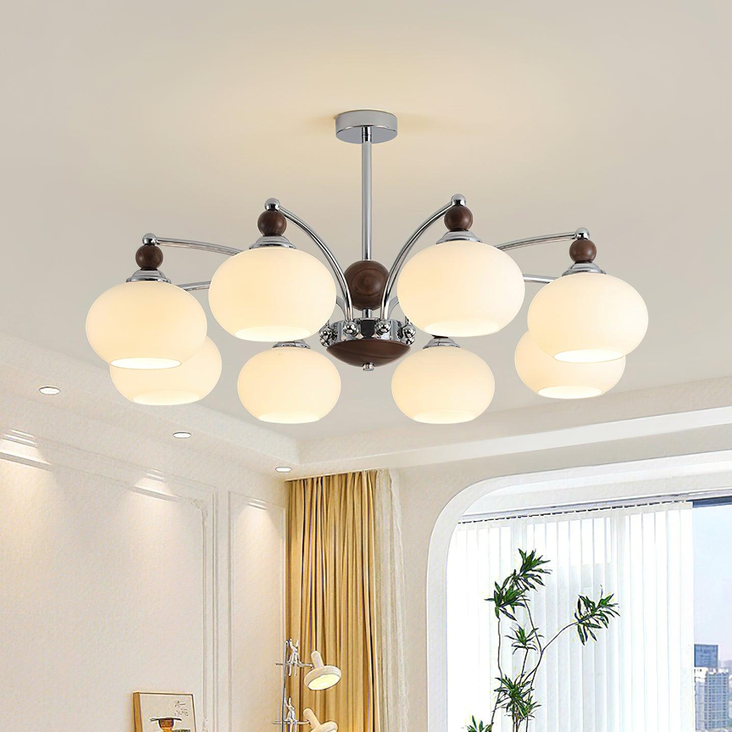 noir-larenta-chandelier-anzaz-Chrome＆Walnut color-2