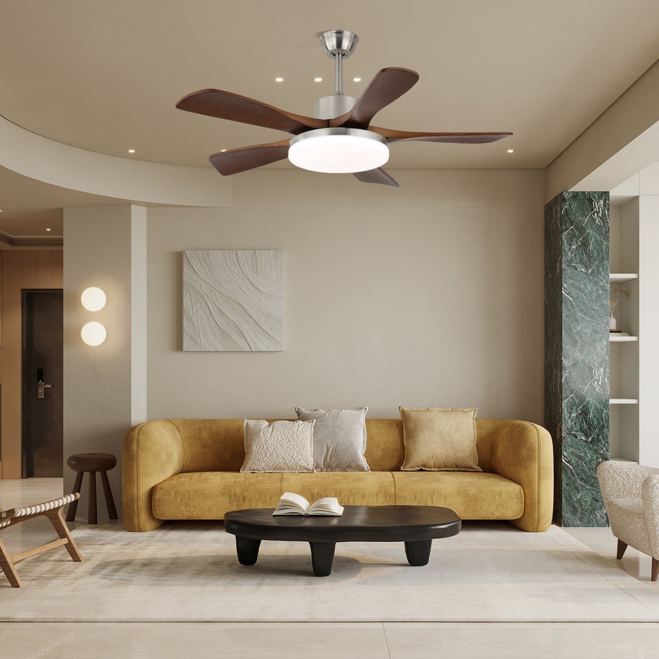 nova-breeze-ceiling-fan-light-anzaz-Gold & Walnut Wood-3