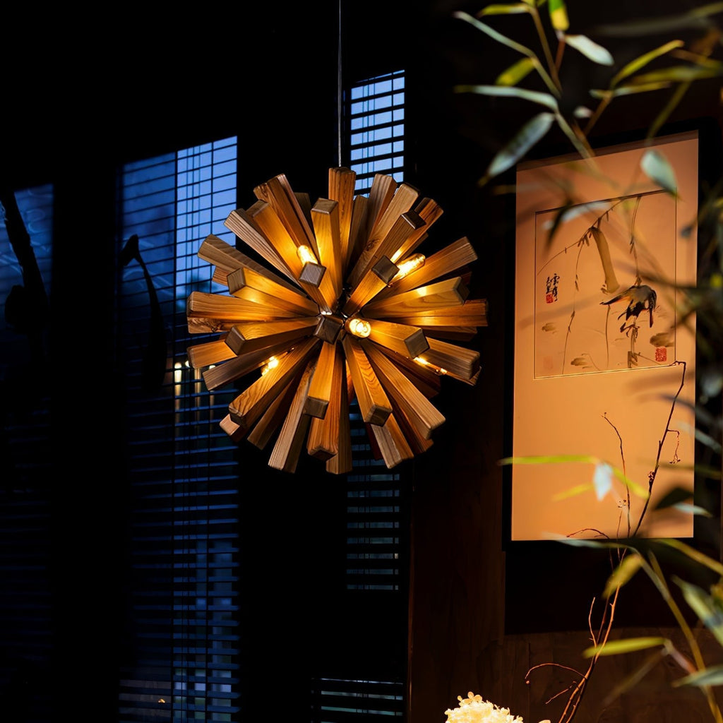 nova-burst-chandelier-anzaz-Walnut color-2