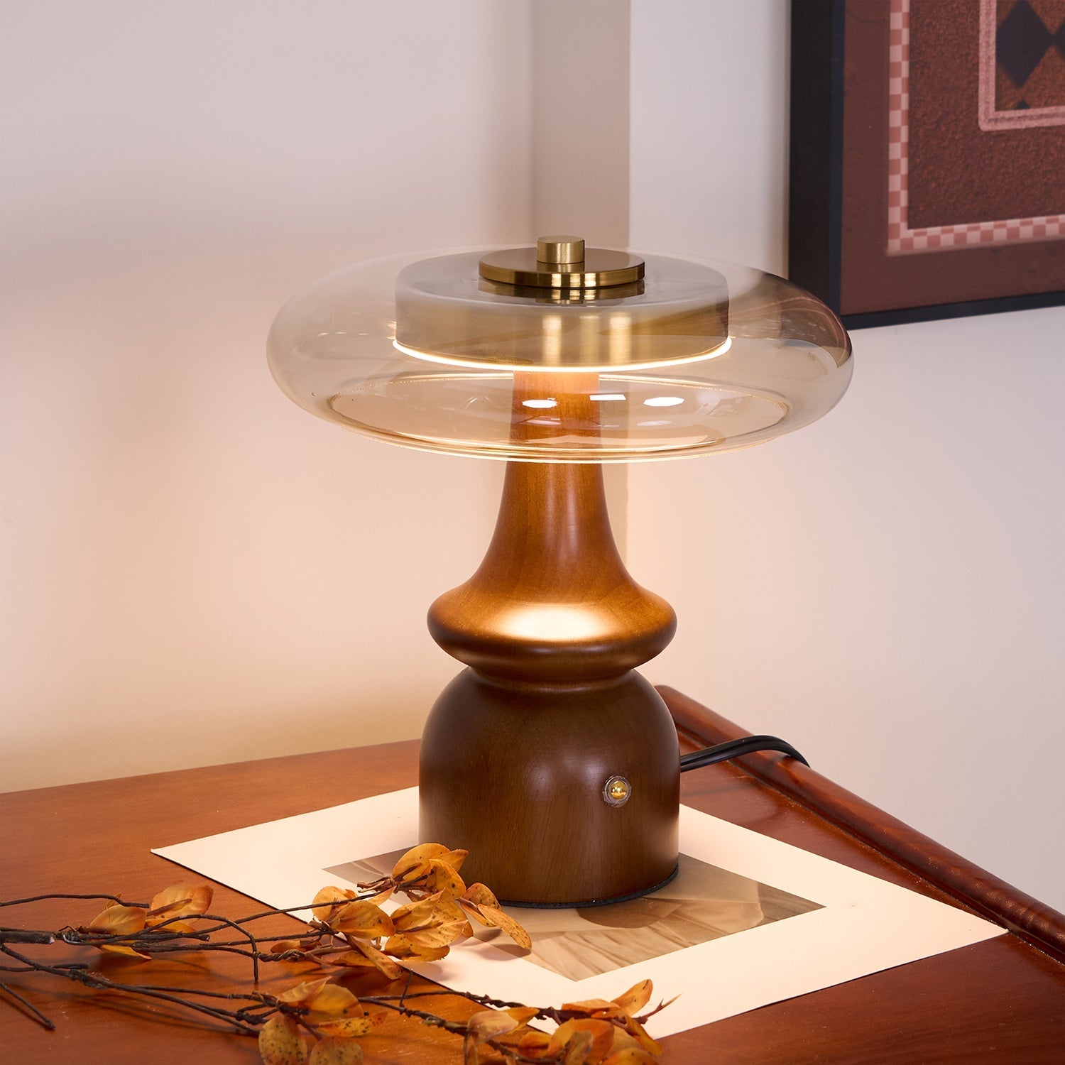 nova-table-lamp-anzaz-Walnut Color & Amber-3