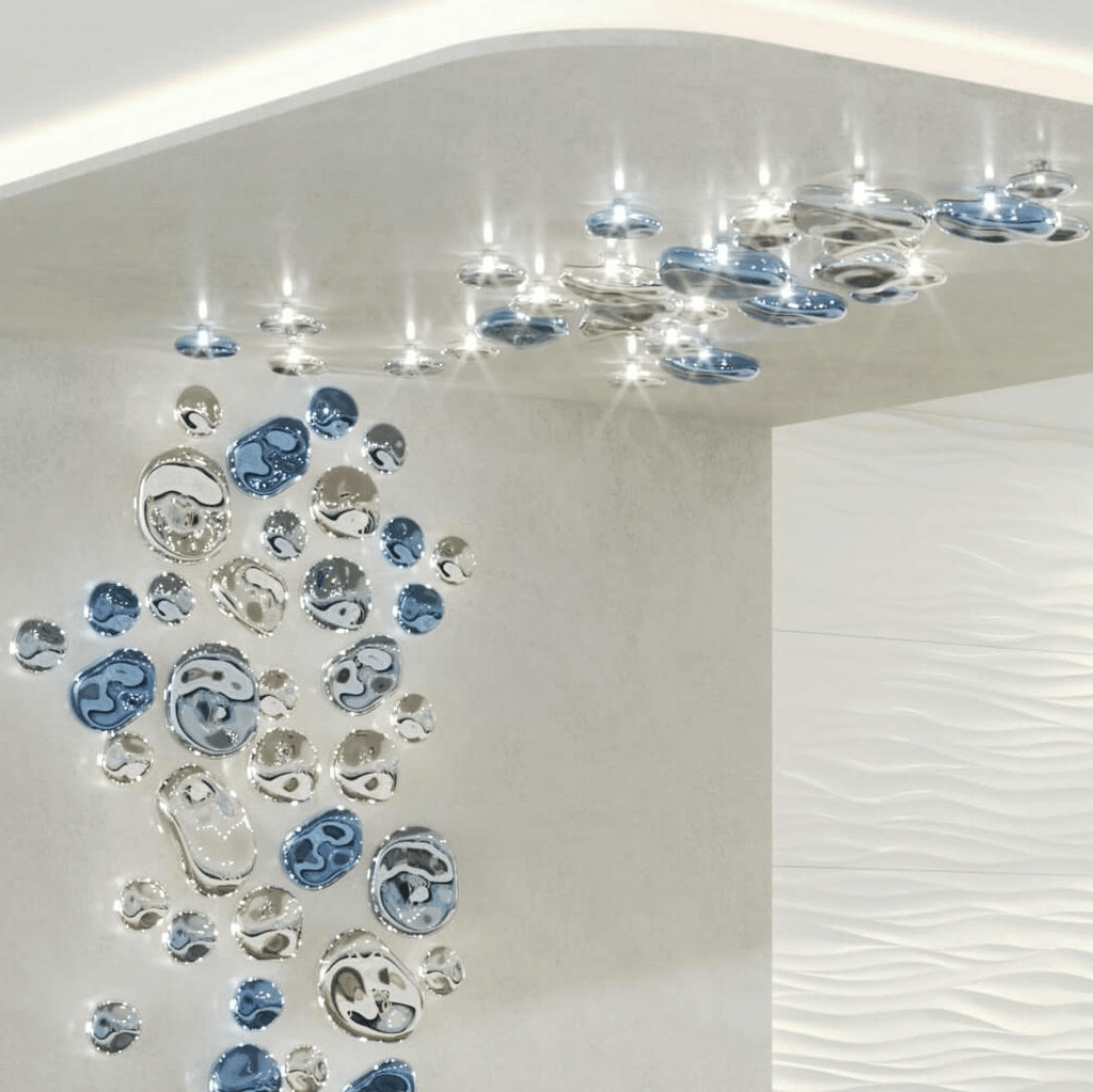 nuggets-wall-lamp-anzaz-Blue & Sliver（Warm Light）-3