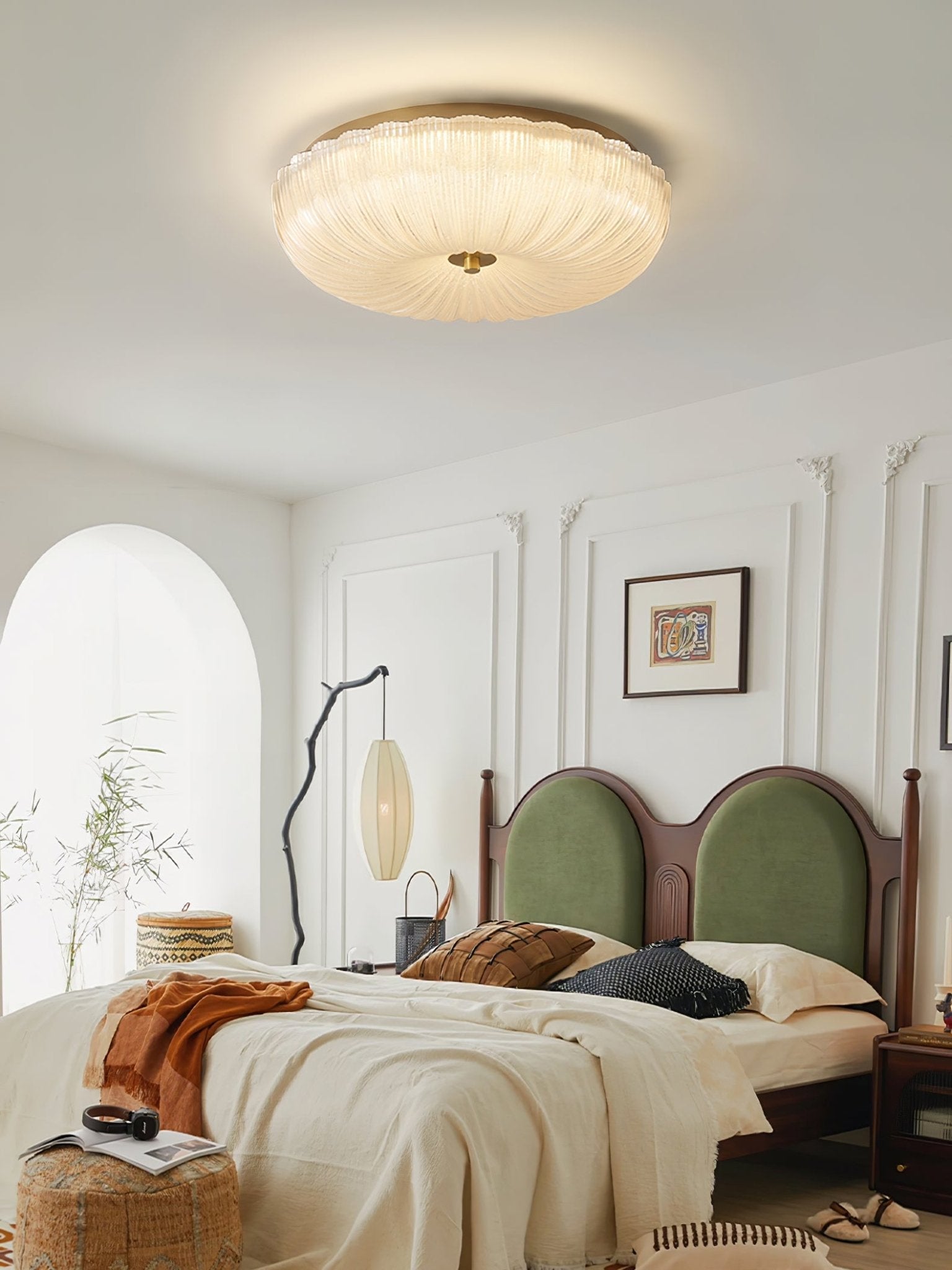 ripple-glass-ceiling-light-anzaz-Gold & Frosted White-5