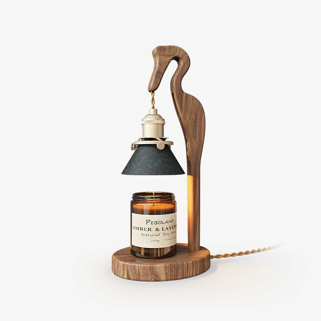 heron-glow-candle-warmer-lamp-anzaz-Walnut Wood-1