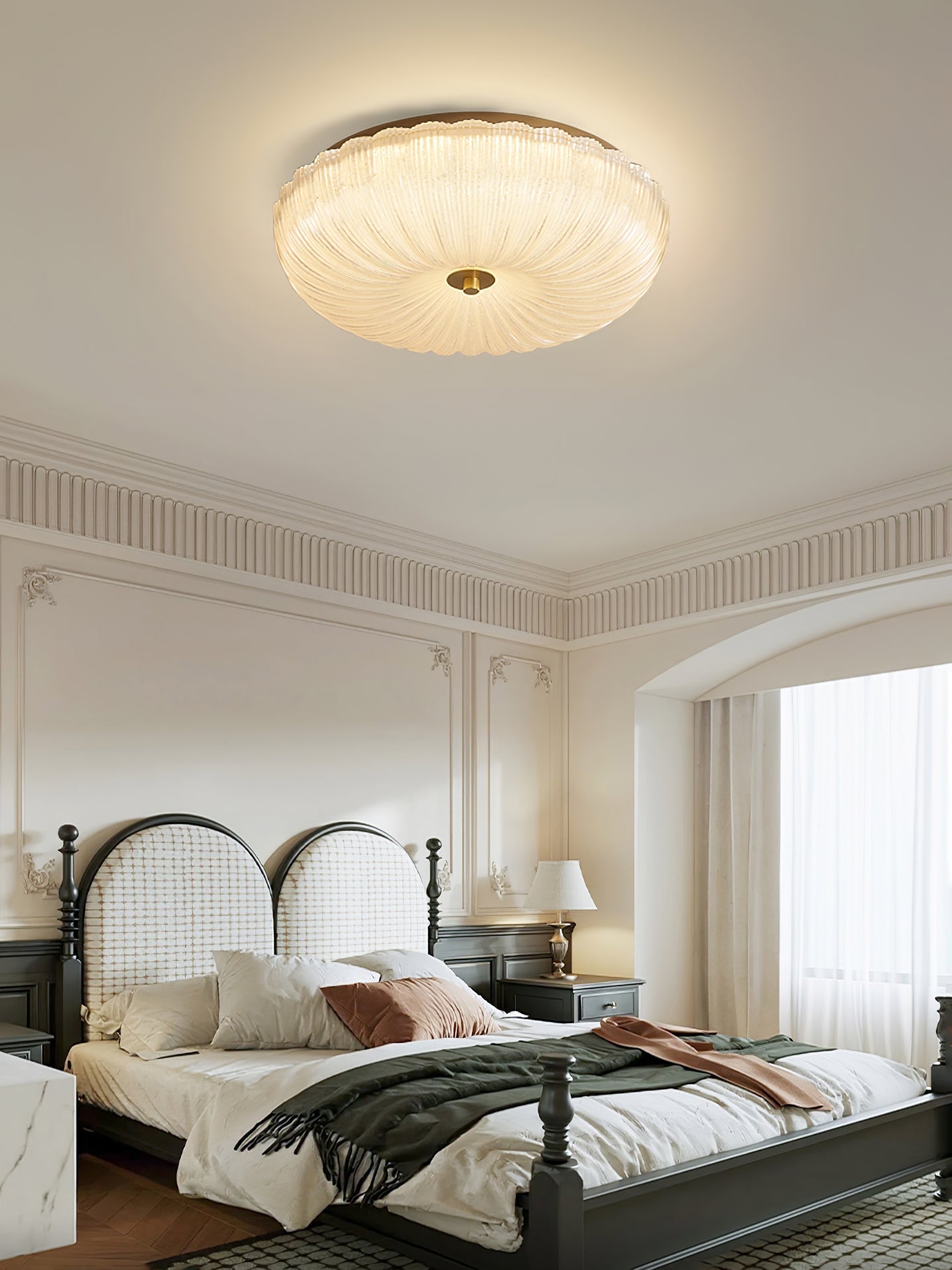 ripple-glass-ceiling-light-anzaz-Gold & Frosted White-4