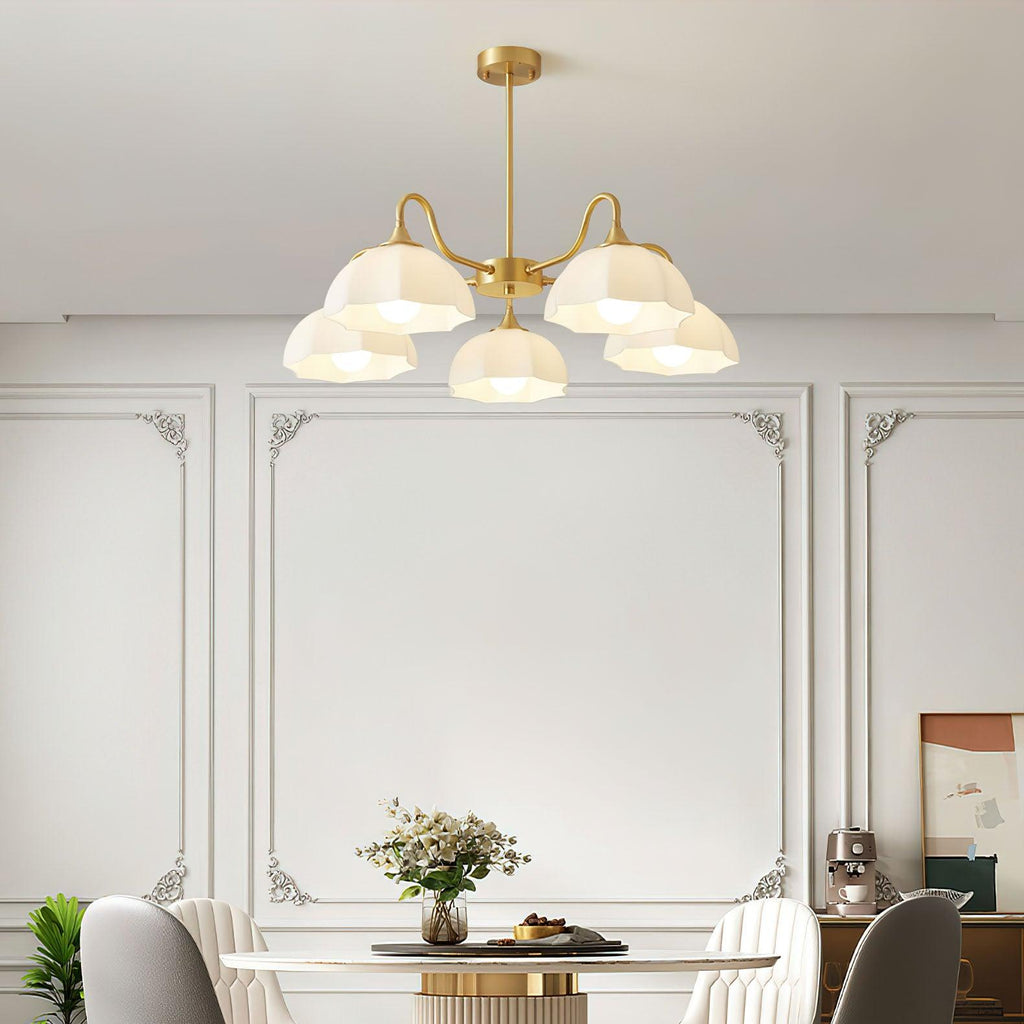 octagonal-glass-bowl-chandelier-anzaz-Brass & White-4