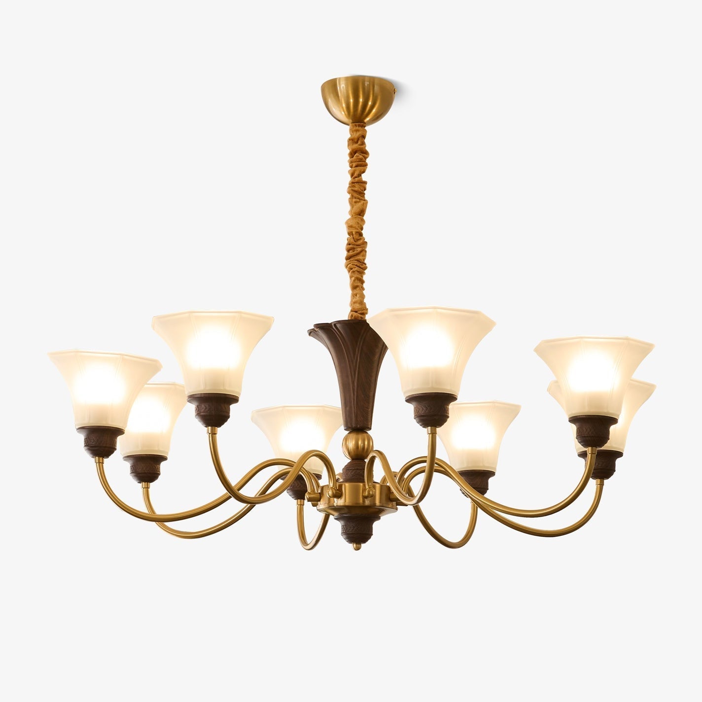 octavia-chandelier-anzaz-Walnut Color & Gold & White-1
