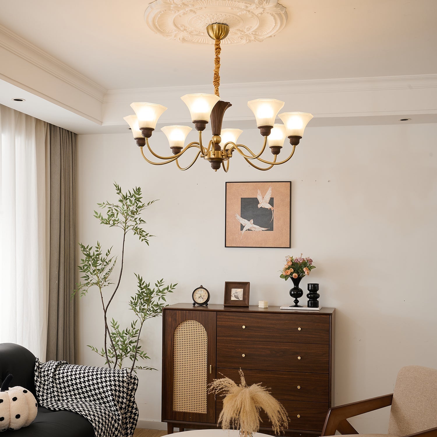 octavia-chandelier-anzaz-Walnut Color & Gold & White-2