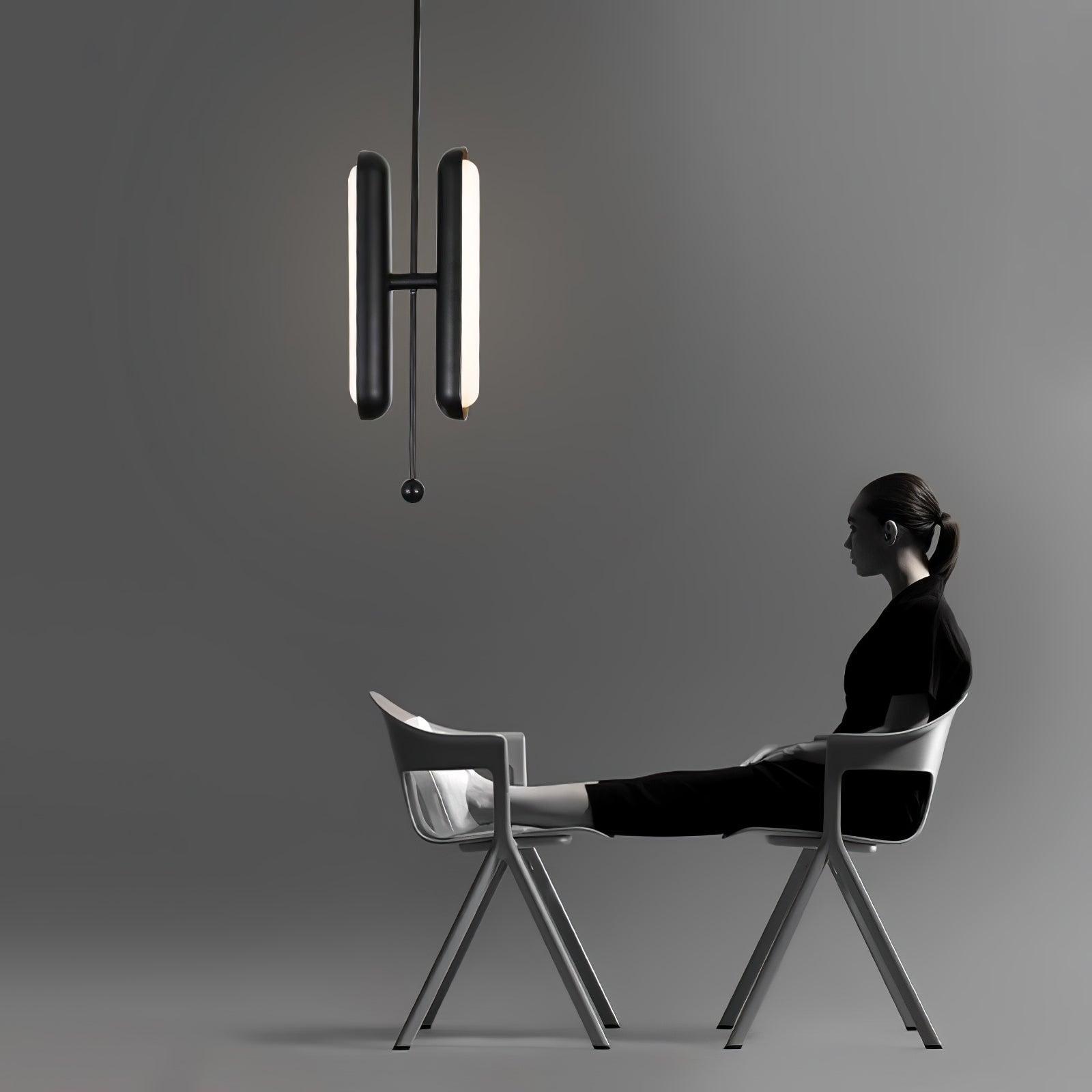 capsule-chandelier-anzaz-Black & Frosted White-30