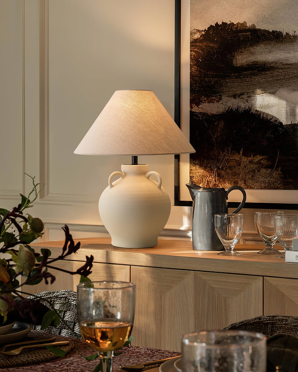 wine-pot-table-lamp-anzaz-Nature ceramic & White-4