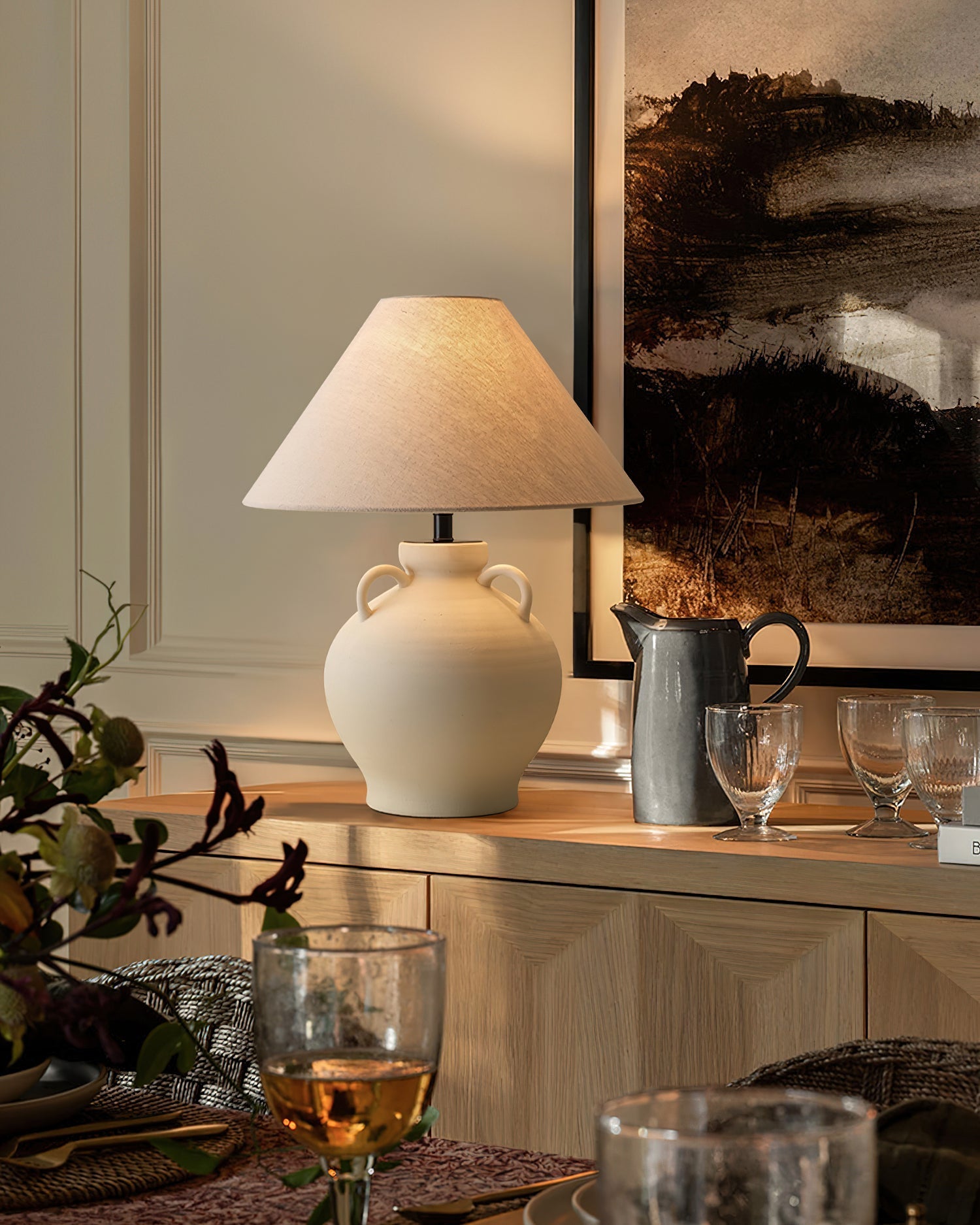 wine-pot-table-lamp-anzaz-Nature ceramic & White-4