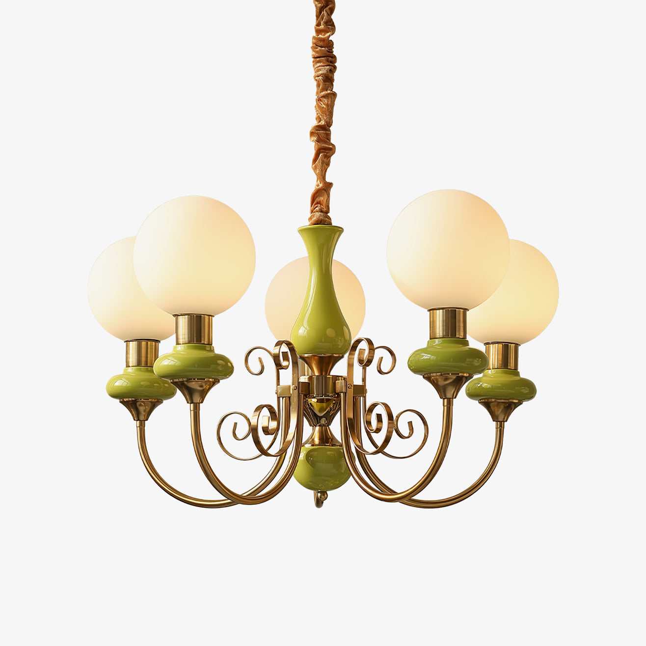 onyx-chandelier-anzaz-Gold & Bean Green-1