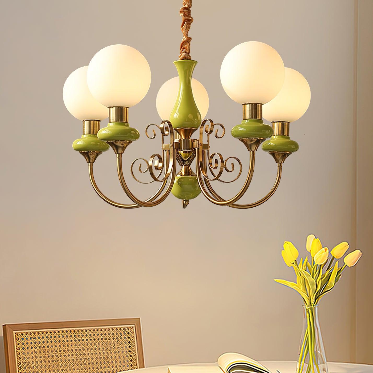 onyx-chandelier-anzaz-Gold & Bean Green-9