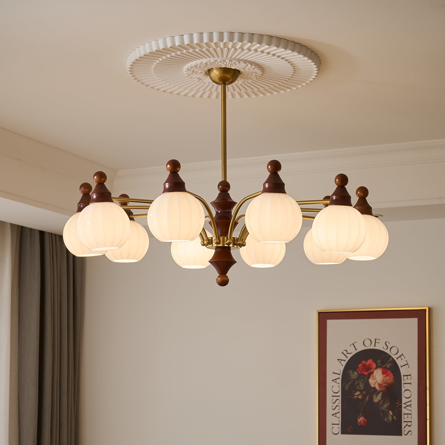 ophelia-blossom-chandelier-anzaz-Walnut color & Gold-2