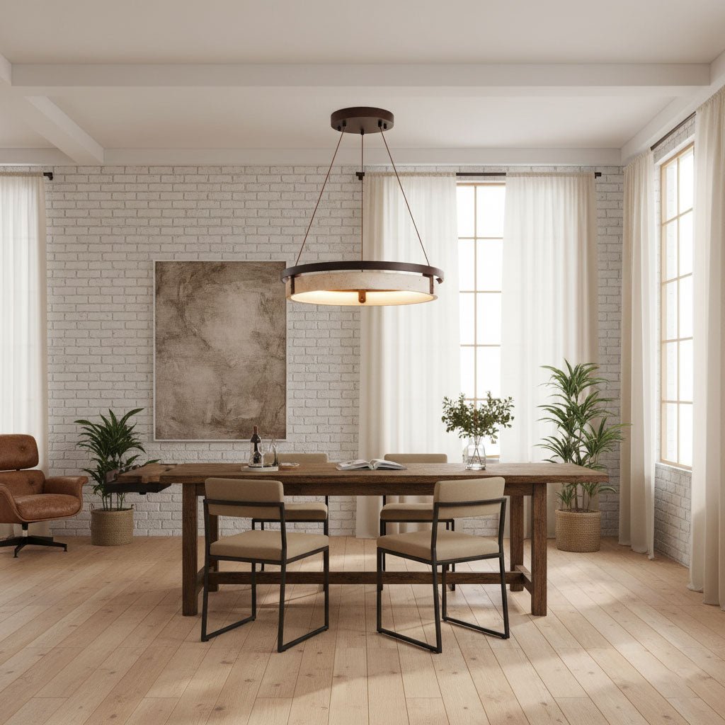 orbit-travertine-pendant-light-anzaz-Yellow Travertine & Walnut Wood-3