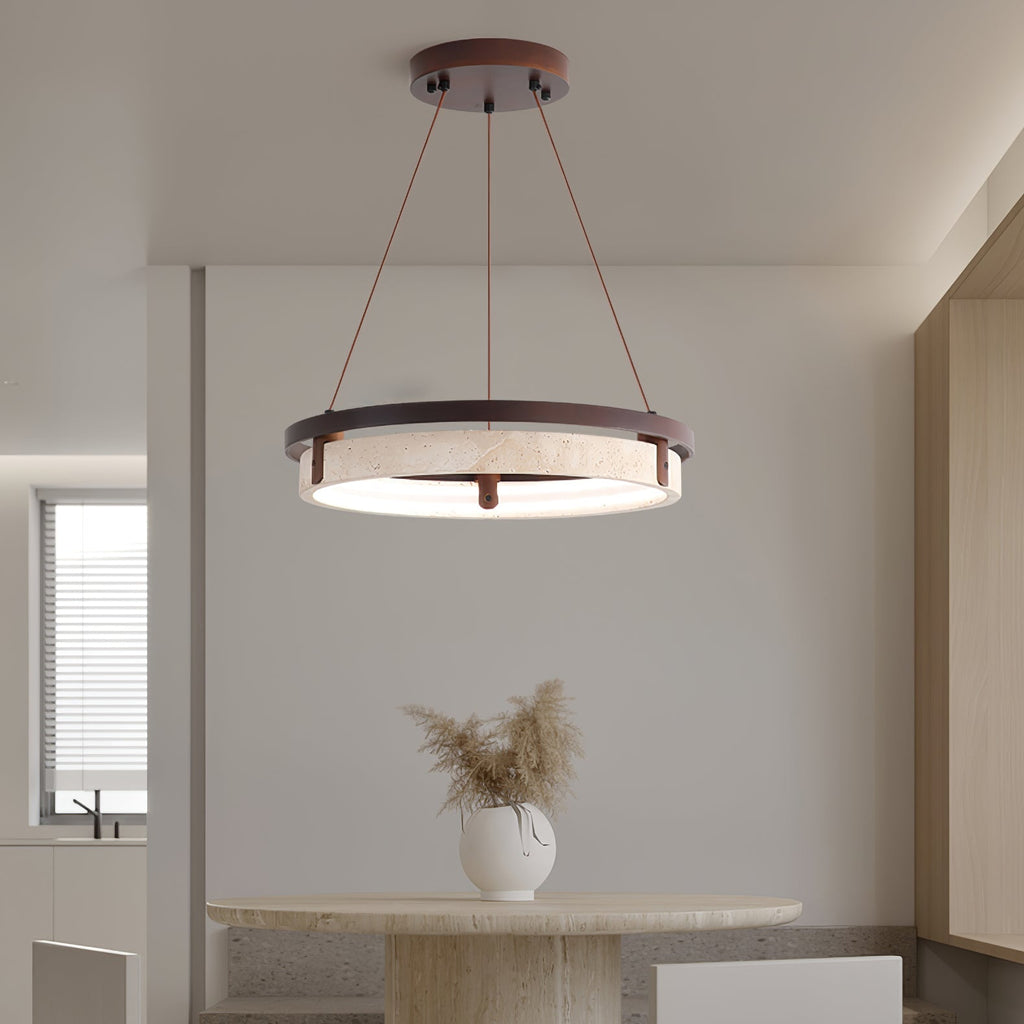 orbit-travertine-pendant-light-anzaz-Yellow Travertine & Walnut Wood-6