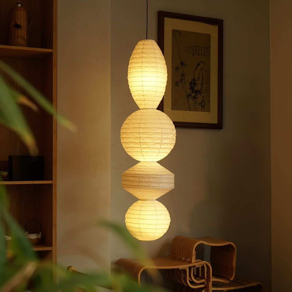 ori-lantern-series-swag-pendant-lamp-anzaz-White & White Wire-2
