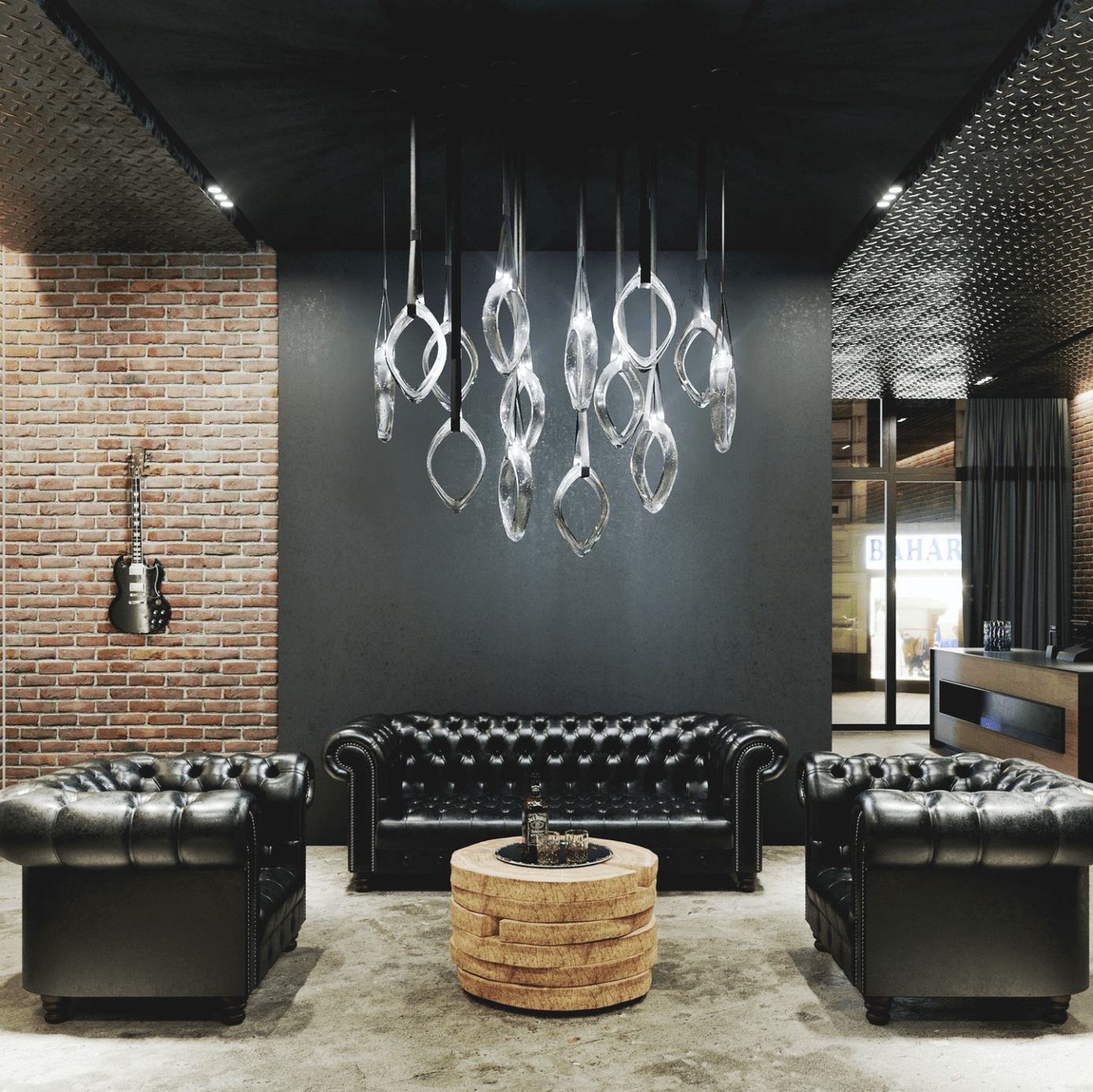 origin-chandelier-anzaz-Black & Clear-2
