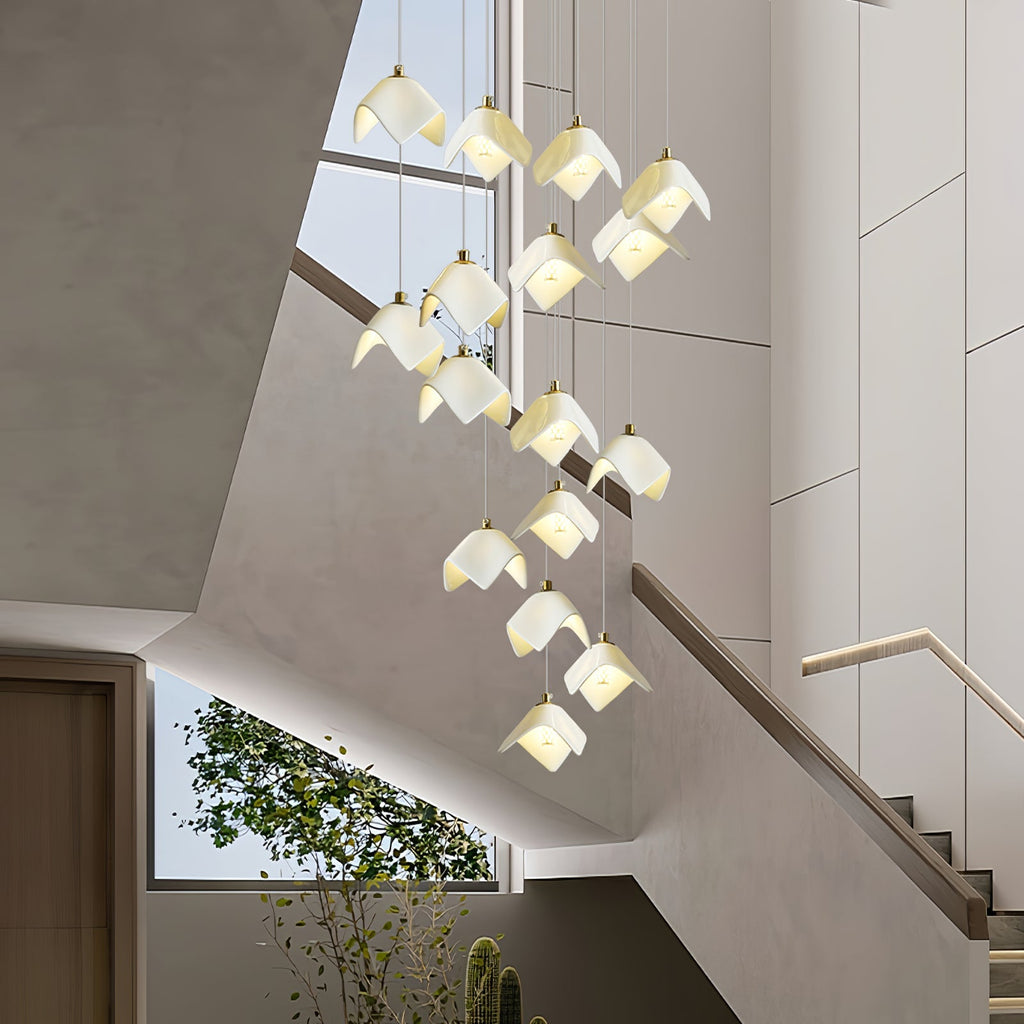 orlani-cascade-stairs-chandelier-anzaz-Gold & White-5