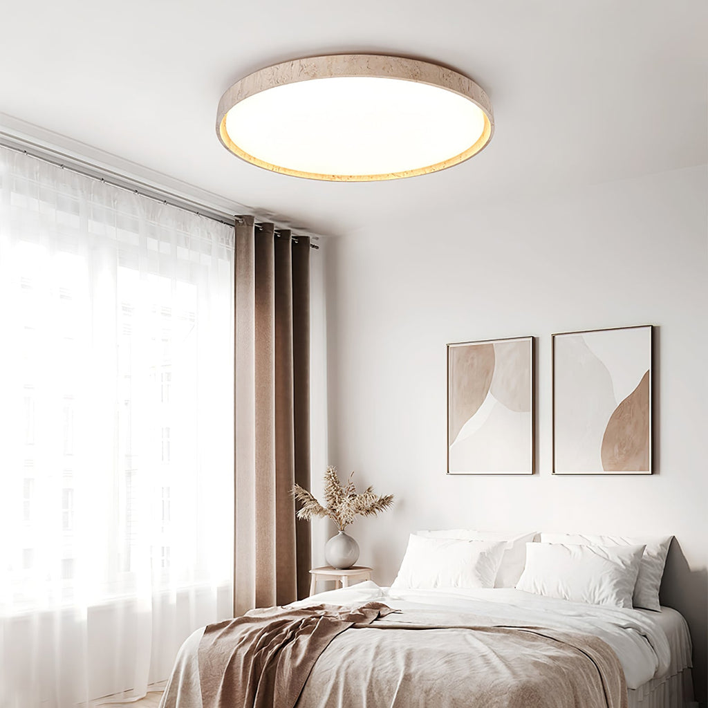 oro-circle-ceiling-light-anzaz-Walnut Color & Yellow Travertine-2