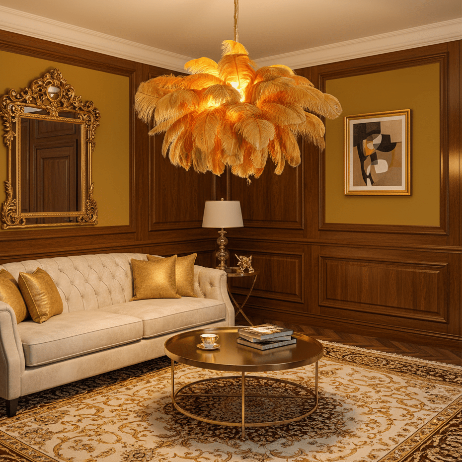 ostrich-feather-pendant-lamp-anzaz-Polished brass-7