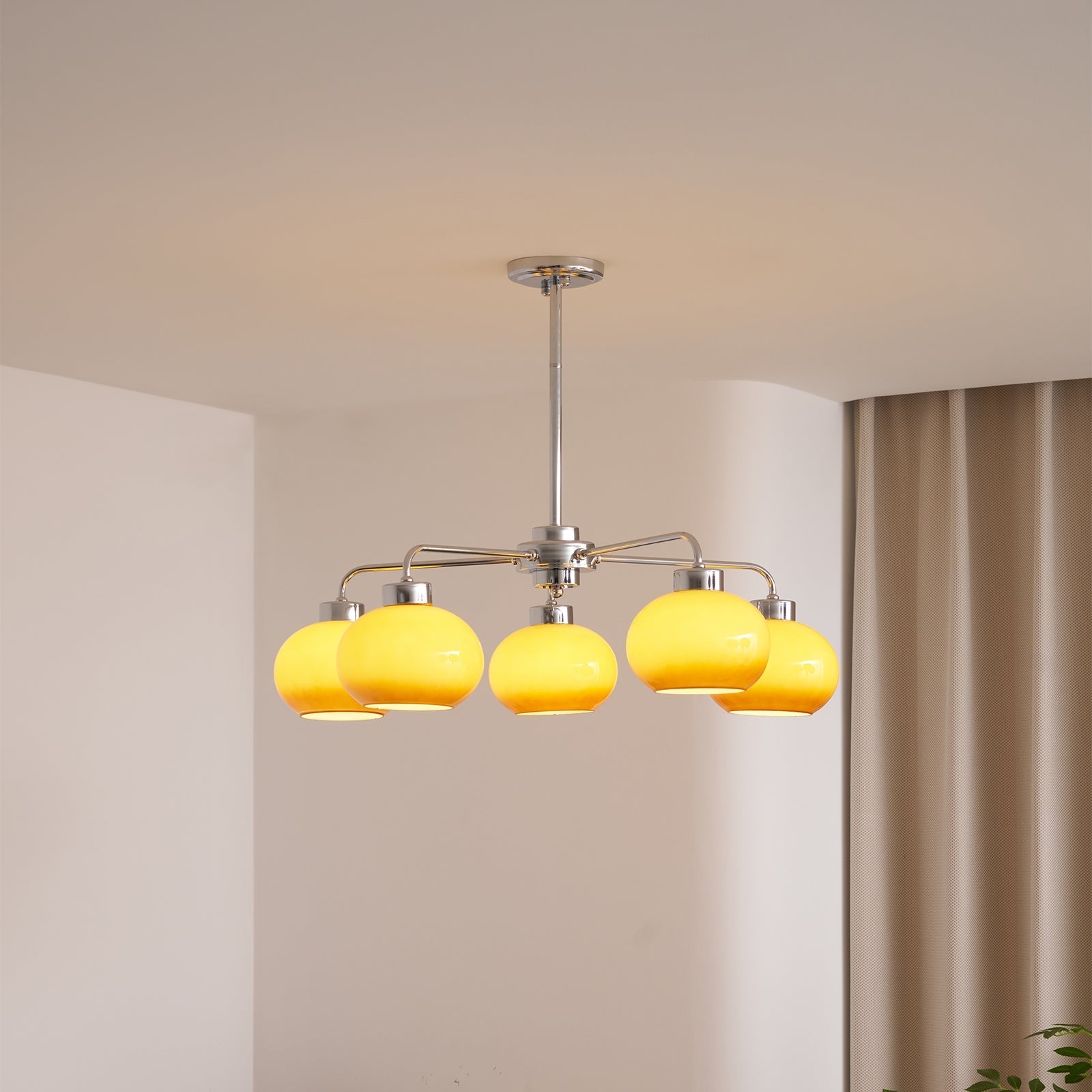 oval-persimmon-chandelier-anzaz-Chrome+Dark orange-3