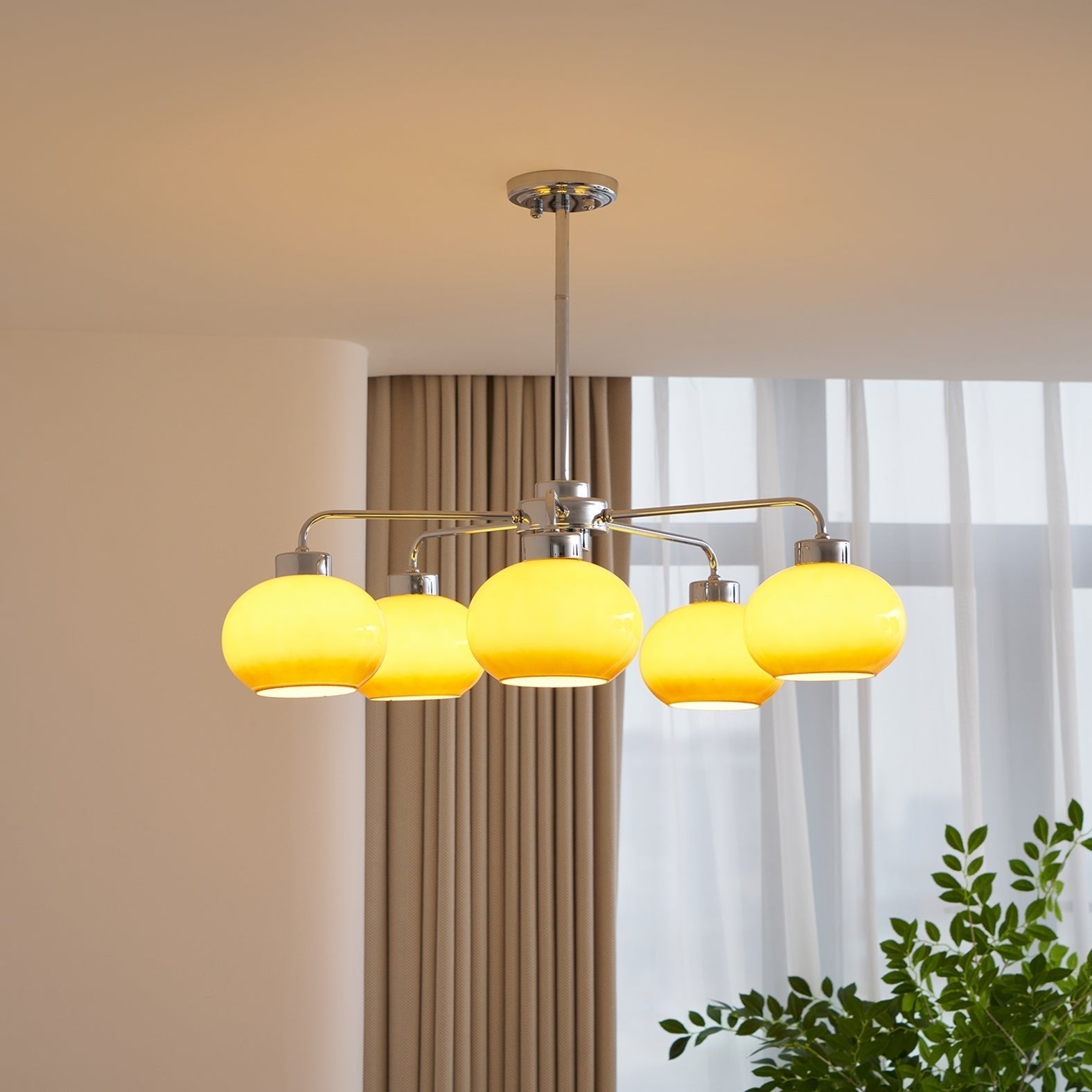 oval-persimmon-chandelier-anzaz-Chrome+White-2