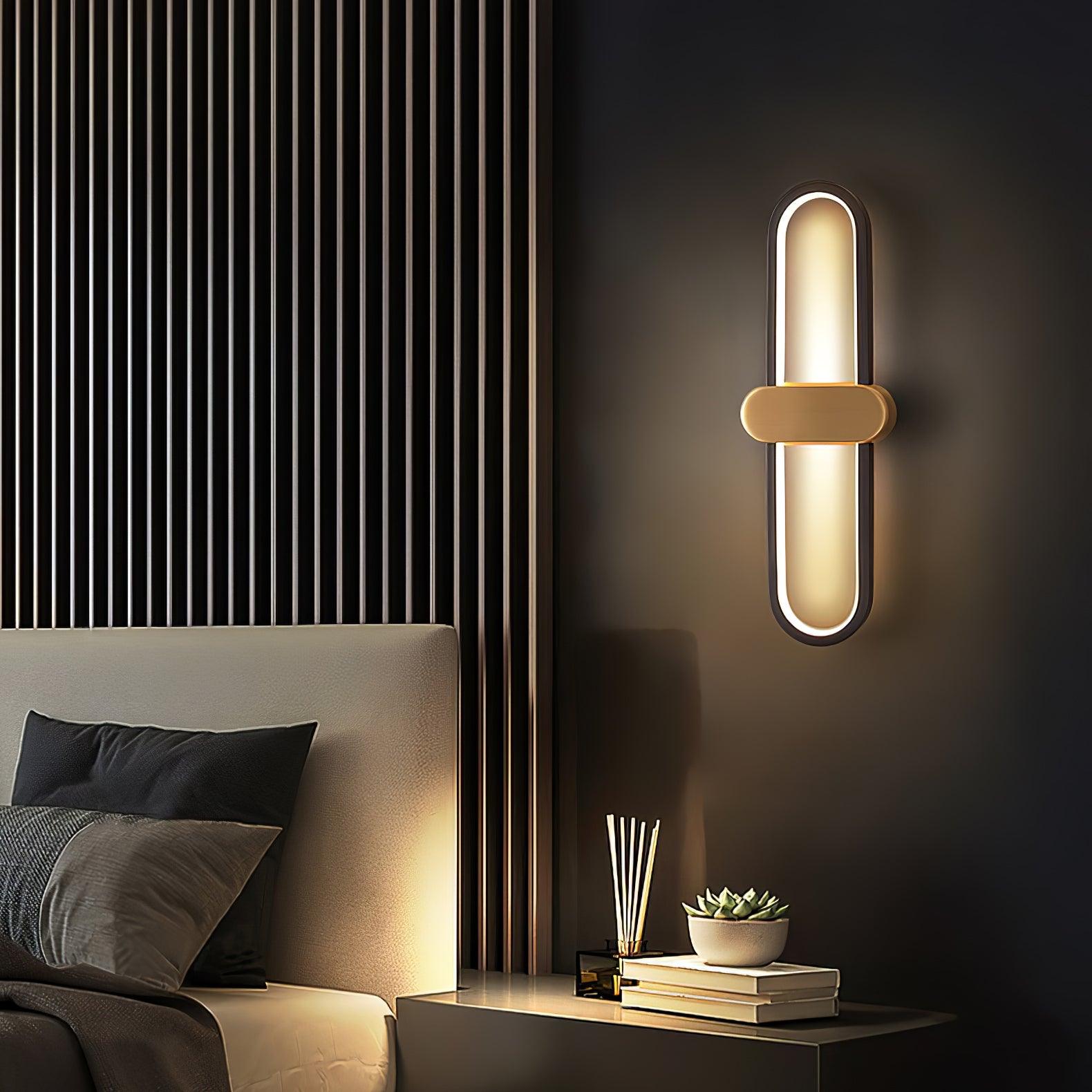 oval-led-wall-lamp-anzaz-Black & Gold-4