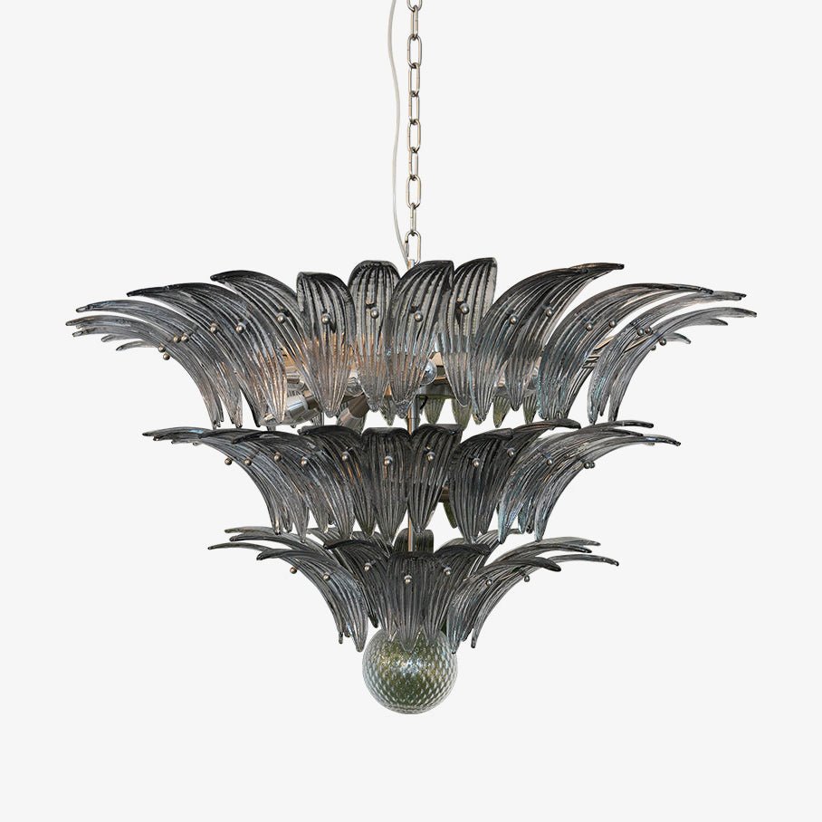 palm-grove-murano-chandelier-anzaz-Chrome & Smoke Grey-1