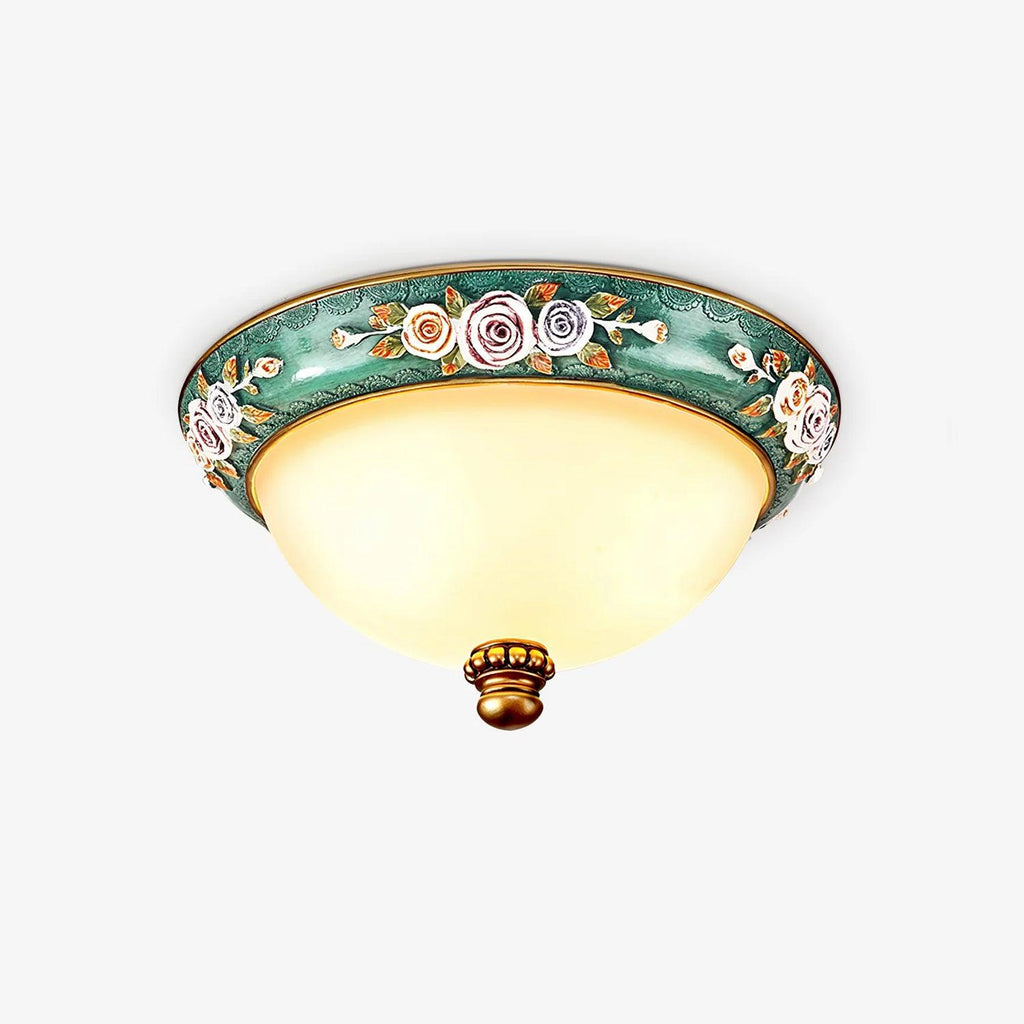pastoral-bowl-ceiling-light-anzaz-Green & White-1