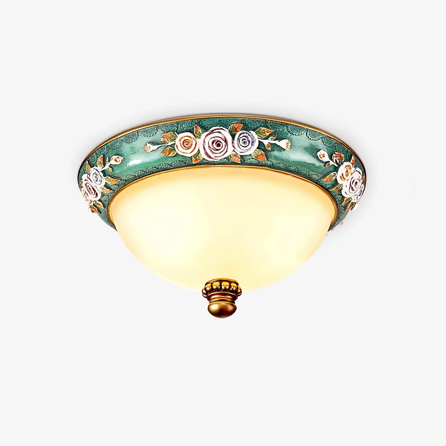 pastoral-bowl-ceiling-light-anzaz-Green & White-1
