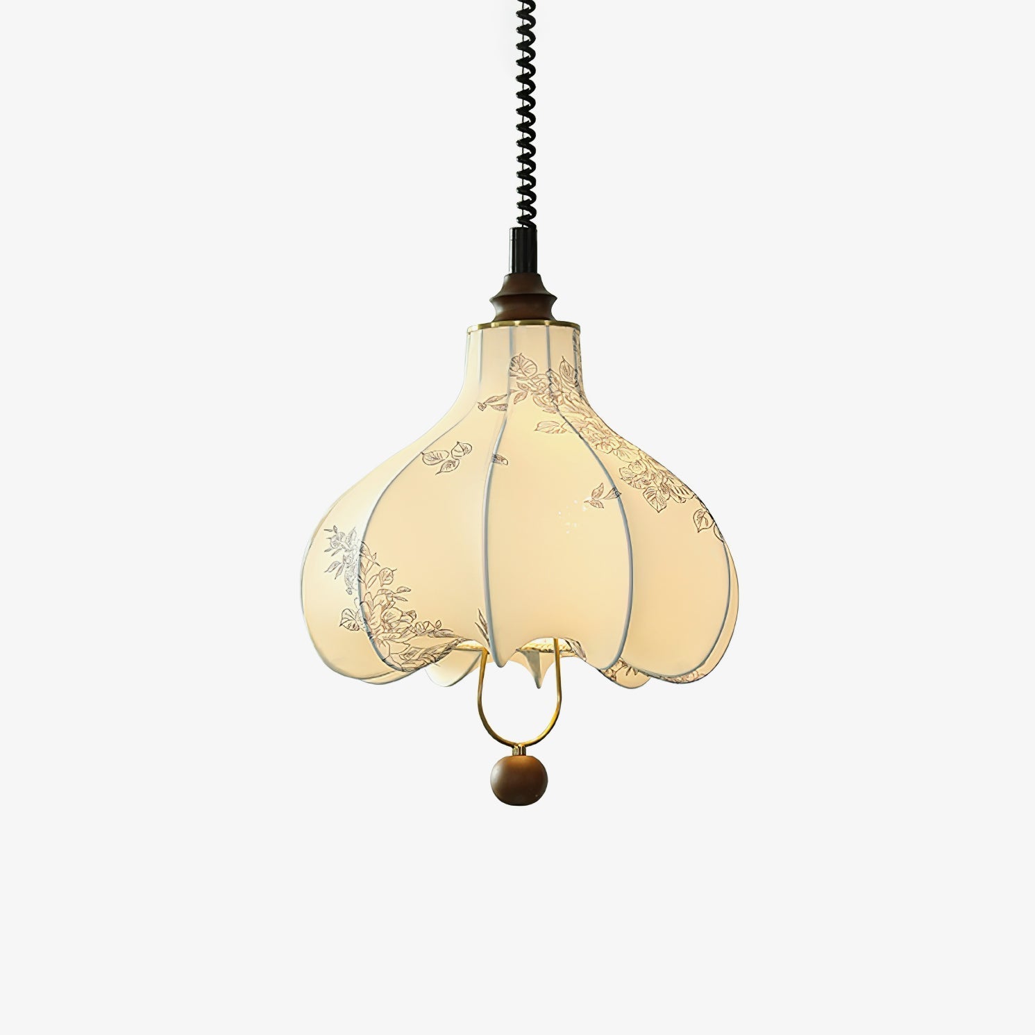 pear-fabric-pendant-lamp-anzaz-Walnut Color & White-1