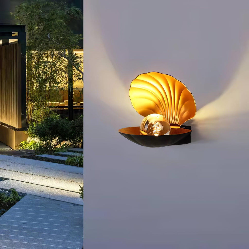 pearl-clam-wall-light-anzaz-Black-2