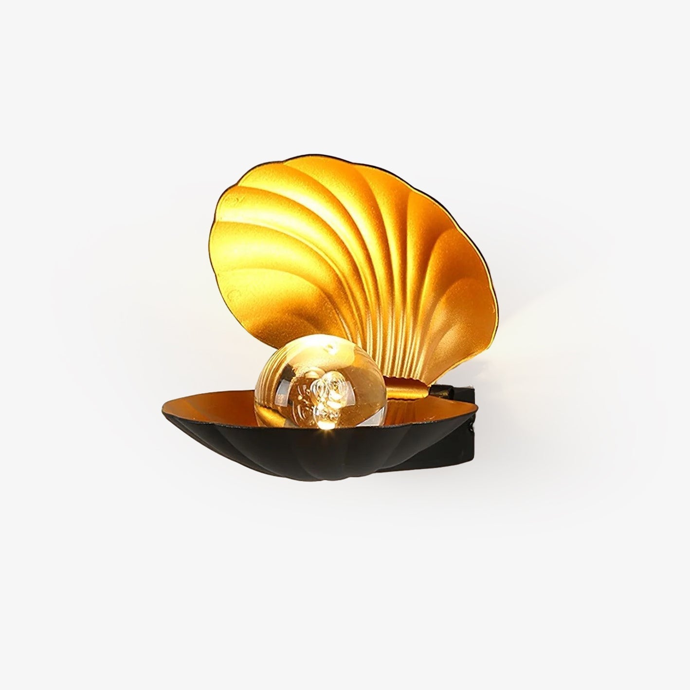 pearl-clam-wall-light-anzaz-Black-1