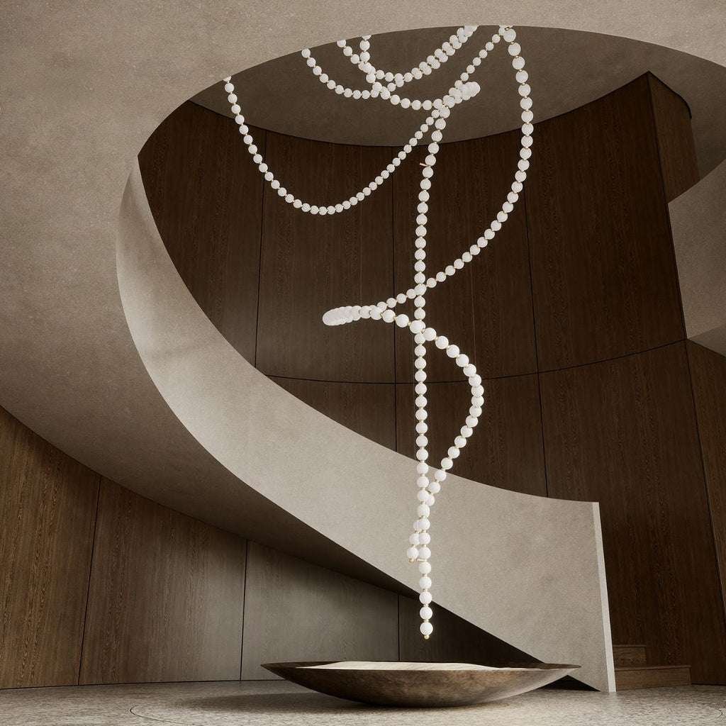 pearl-drop-chandelier-anzaz-Gold & White-2