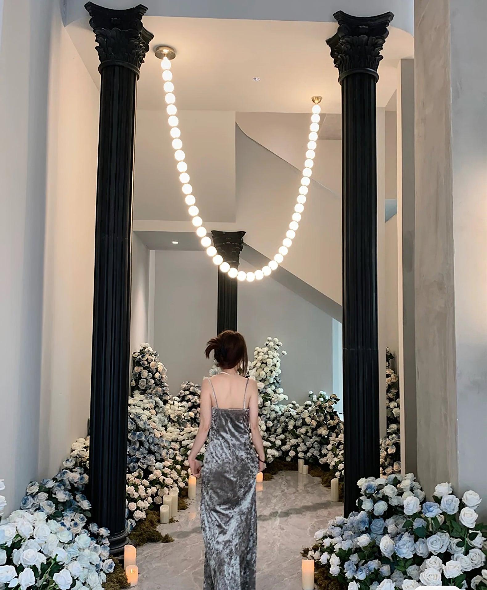 pearl-necklace-balls-chandelier-anzaz-Gold & White-51