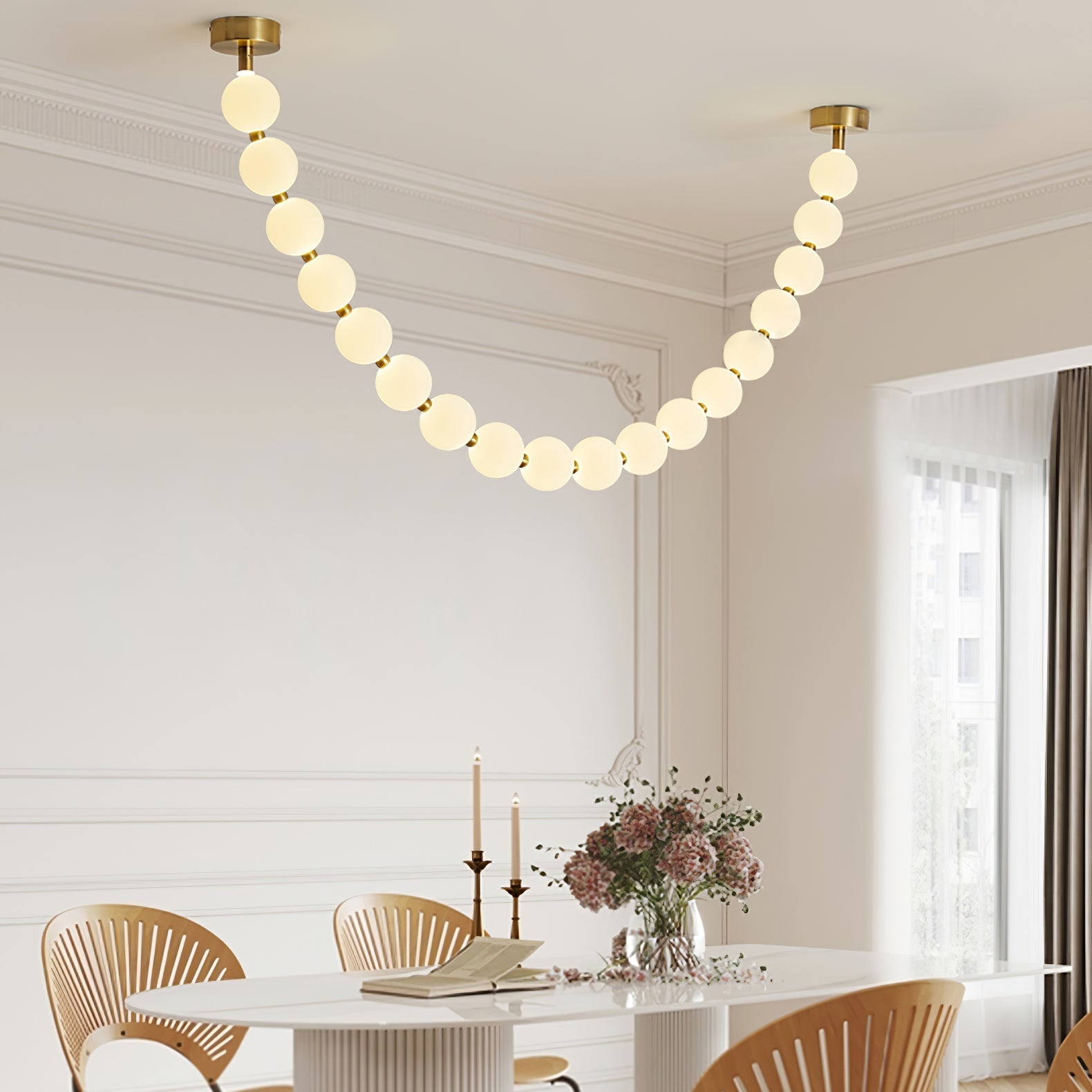 pearl-necklace-balls-chandelier-anzaz-Gold & White-23