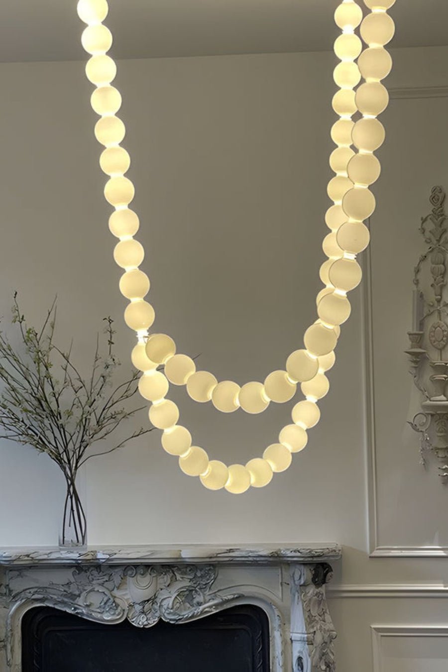 pearl-necklace-balls-chandelier-anzaz-Gold & White-12