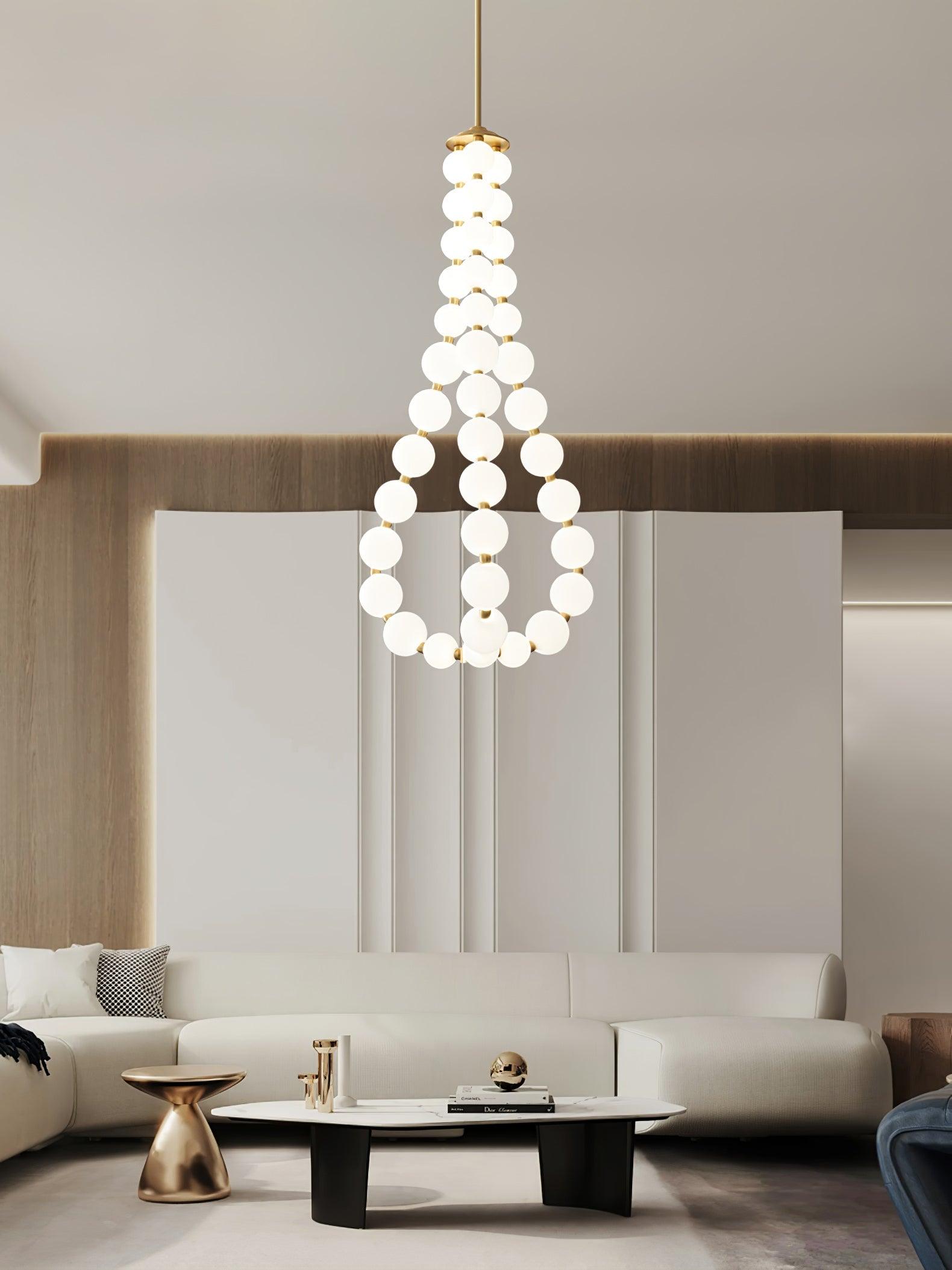 glass-pearl-necklace-chandelier-anzaz-Brass & White Glass balls-17