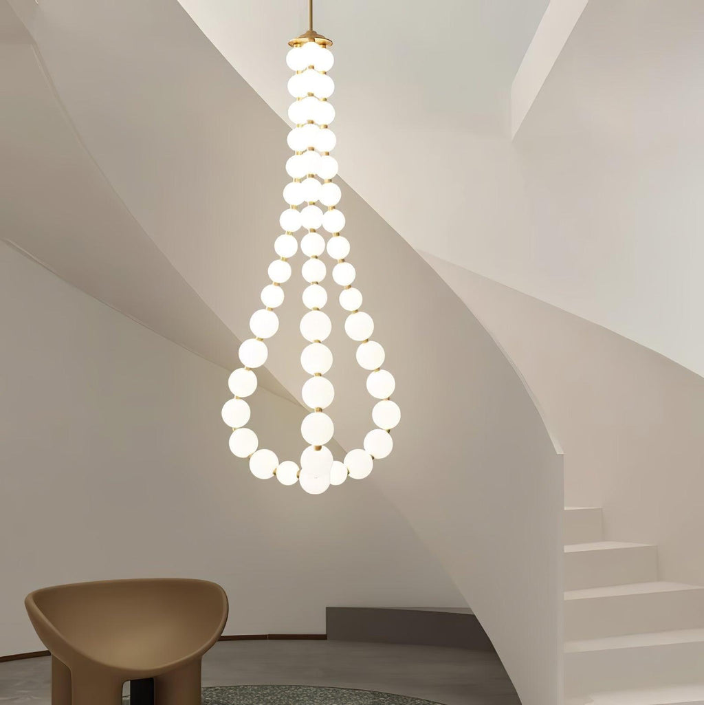 glass-pearl-necklace-chandelier-anzaz-Brass & White Glass balls-21